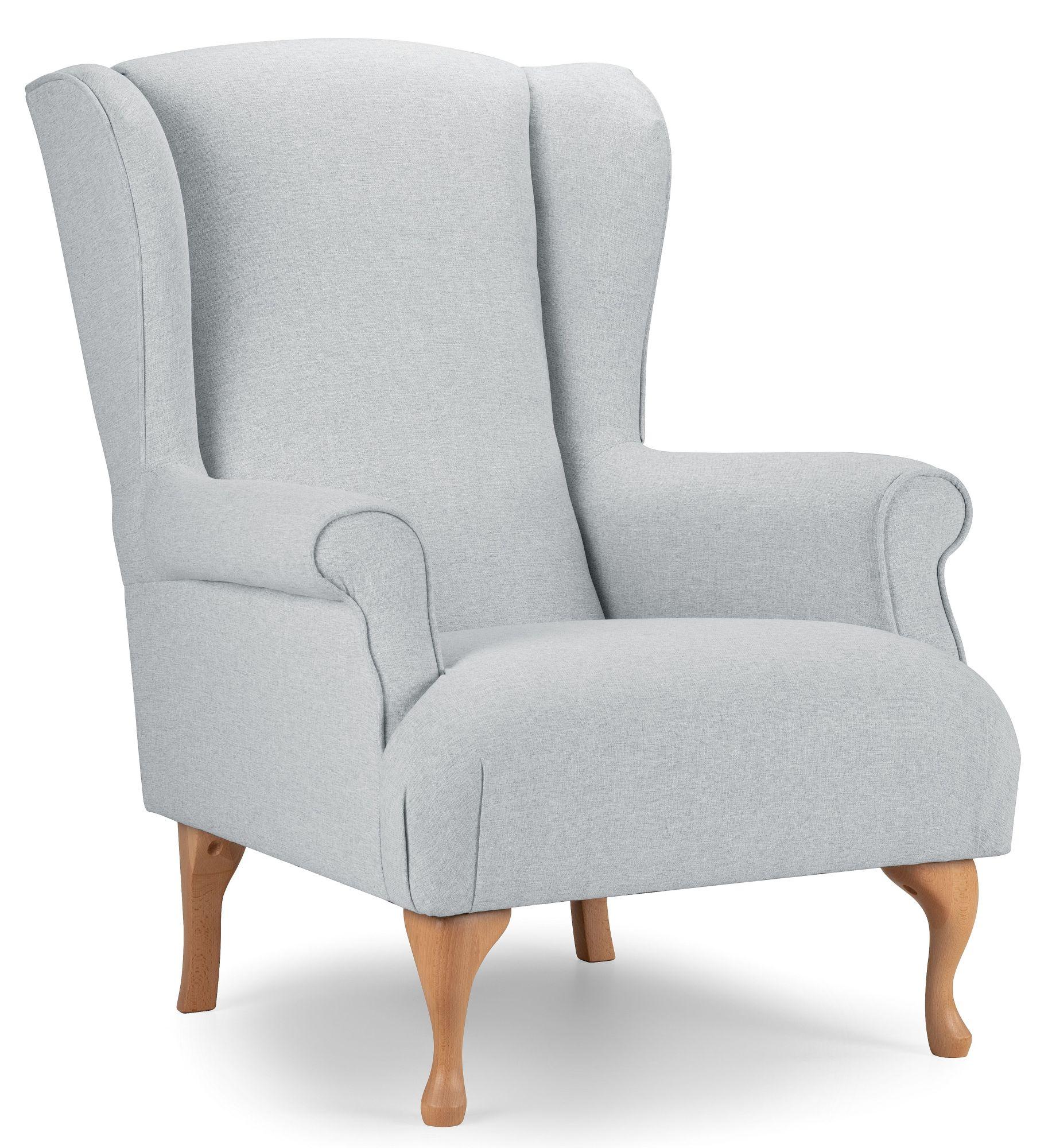 Product photograph of Linnet Dove Grey Fabric Accent Chair from Choice Furniture Superstore.