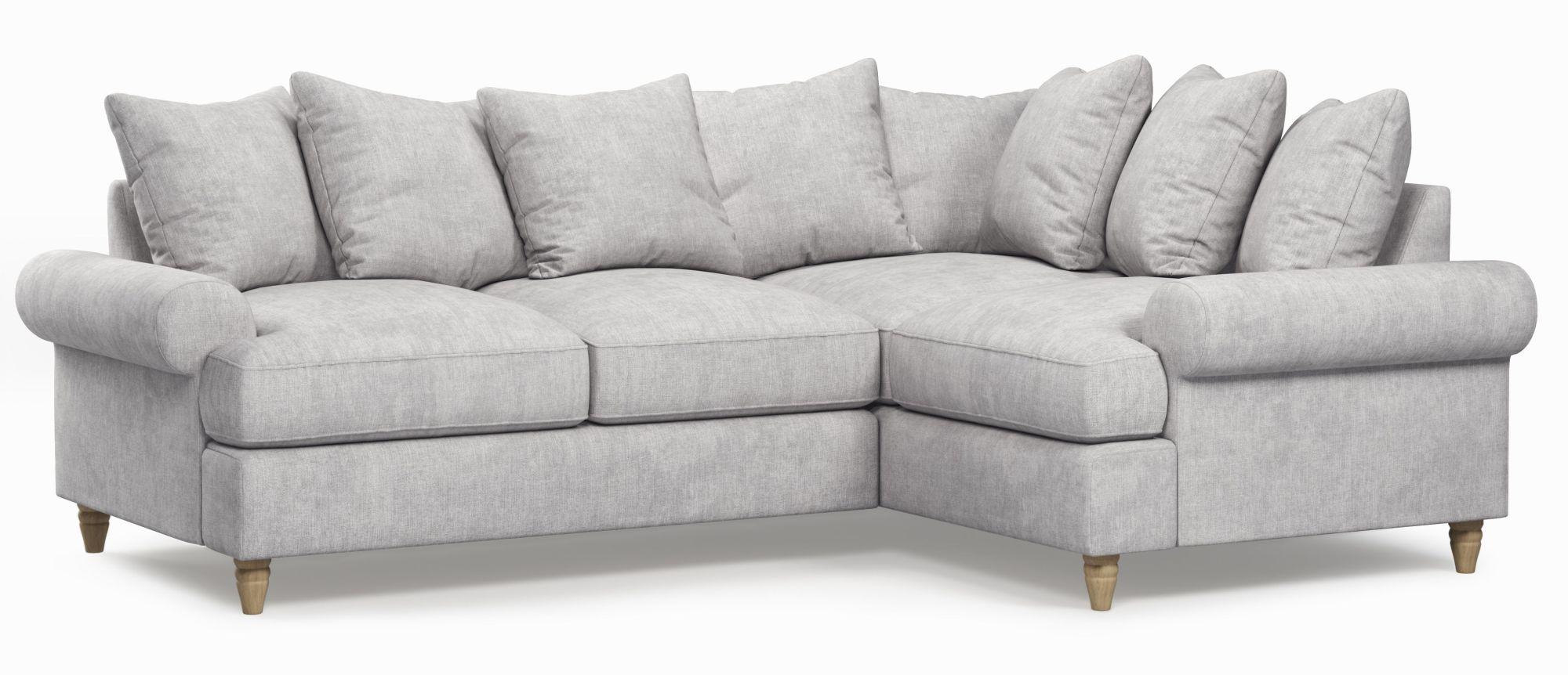 Product photograph of Narva Dove Grey Fabric 2 Corner 1 Sofa from Choice Furniture Superstore.