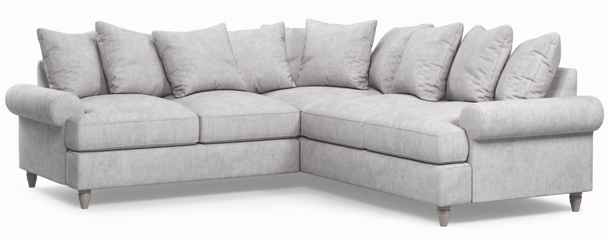 Product photograph of Narva Dove Grey Fabric 2 Corner 2 Sofa from Choice Furniture Superstore.