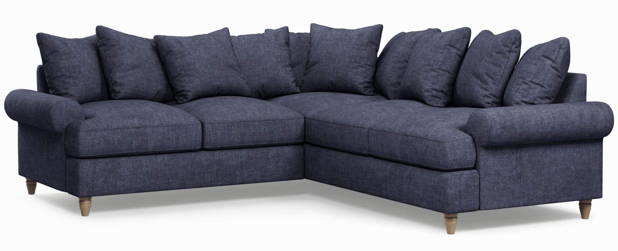 Product photograph of Narva Denim Fabric 2 Corner 2 Sofa from Choice Furniture Superstore.