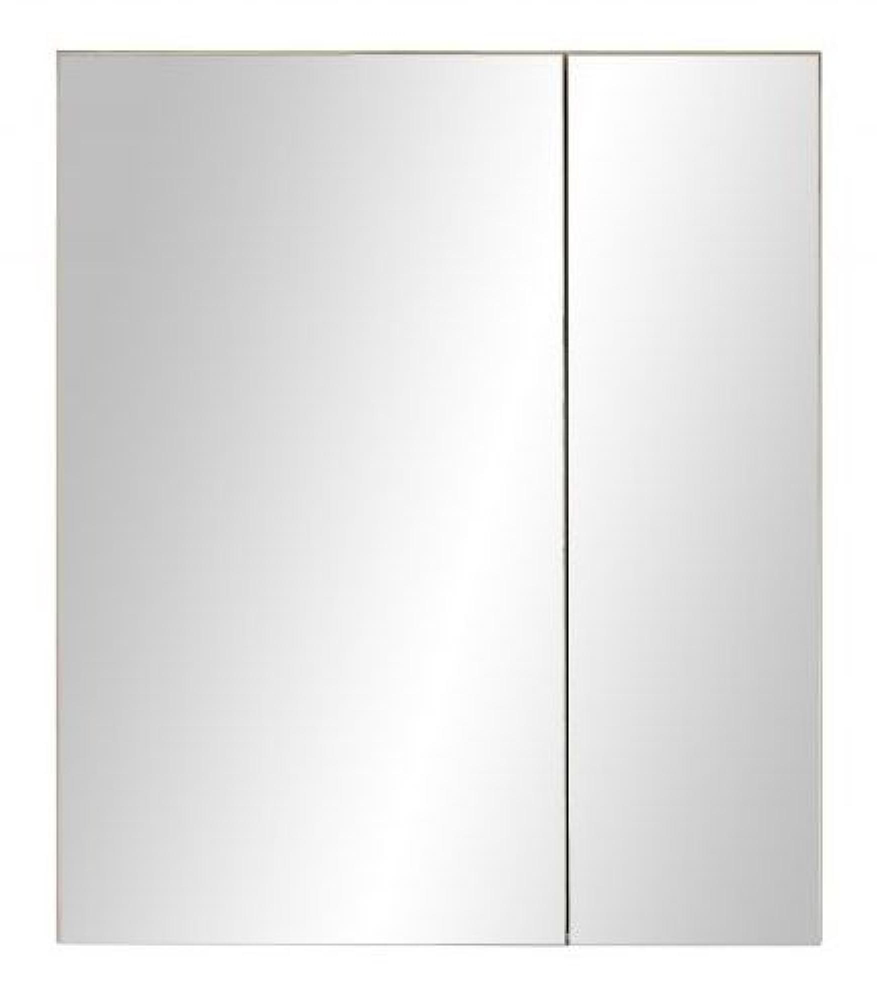 Product photograph of Austin Oak Ribbed 2 Door Mirrored Cabinet from Choice Furniture Superstore.