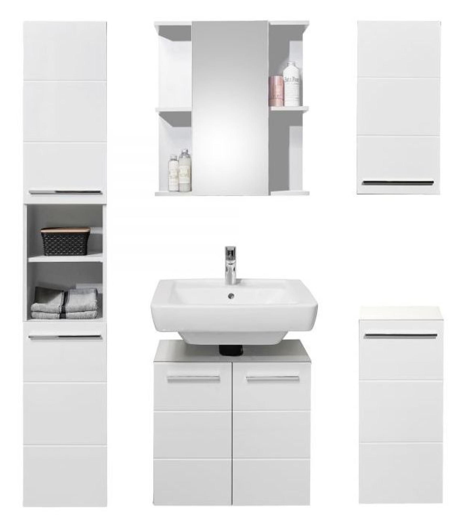 Product photograph of Mandy White Gloss 1 Door Mirrored Cabinet from Choice Furniture Superstore.