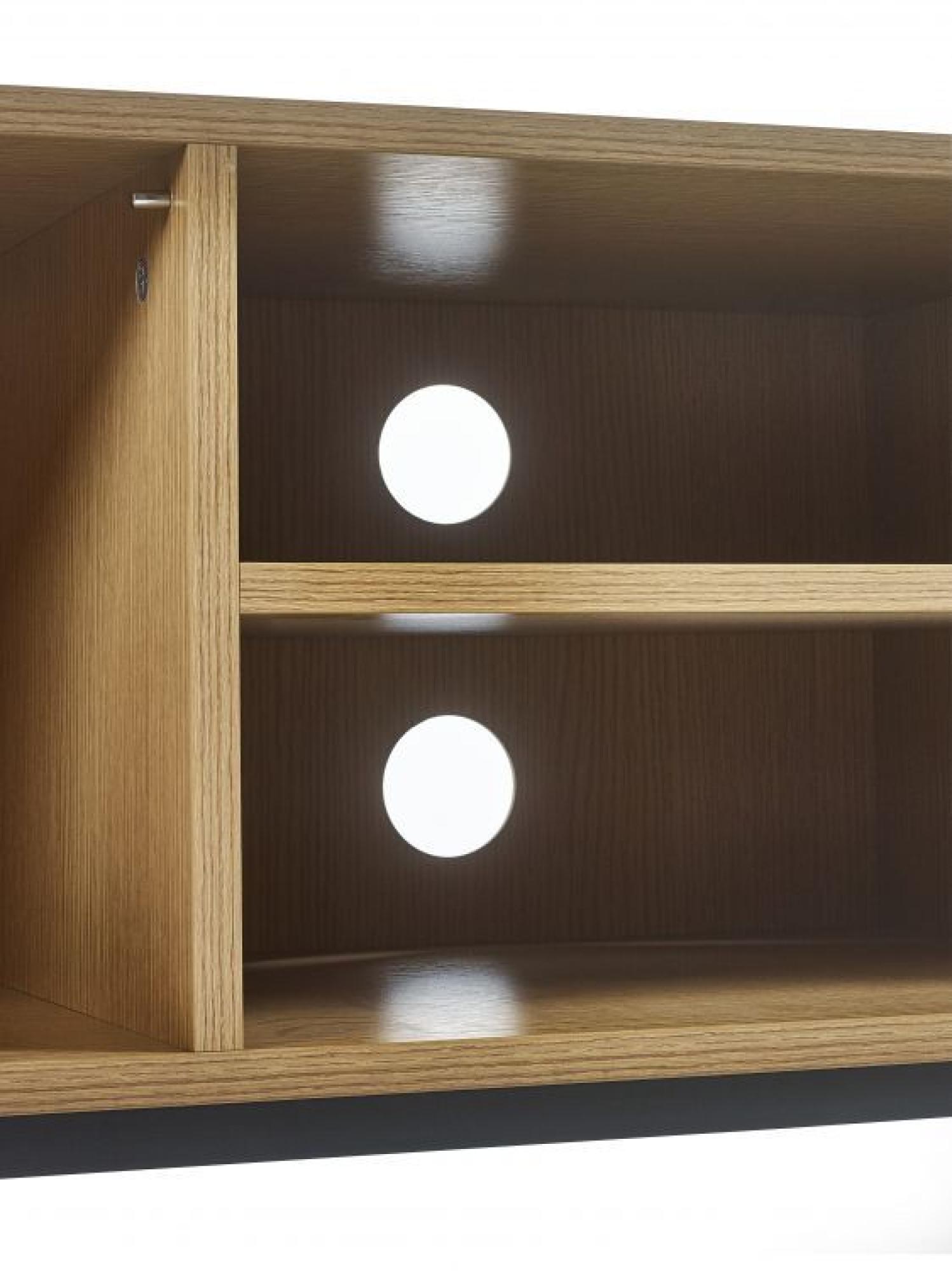 Product photograph of Sia Oak Ribbed 2 Door Tv Unit from Choice Furniture Superstore.