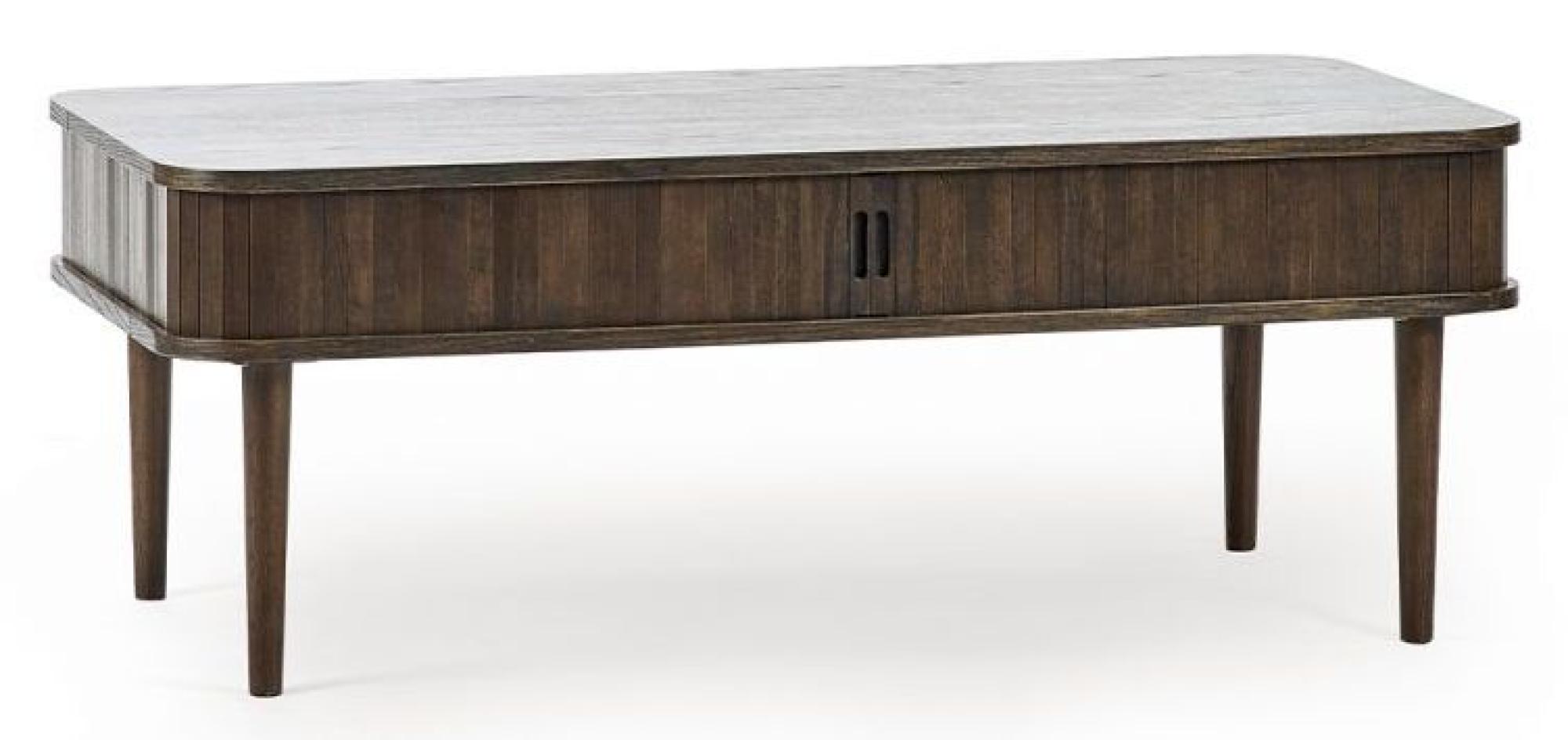 Product photograph of Tambour Dark Oak Ribbed Coffee Table from Choice Furniture Superstore.