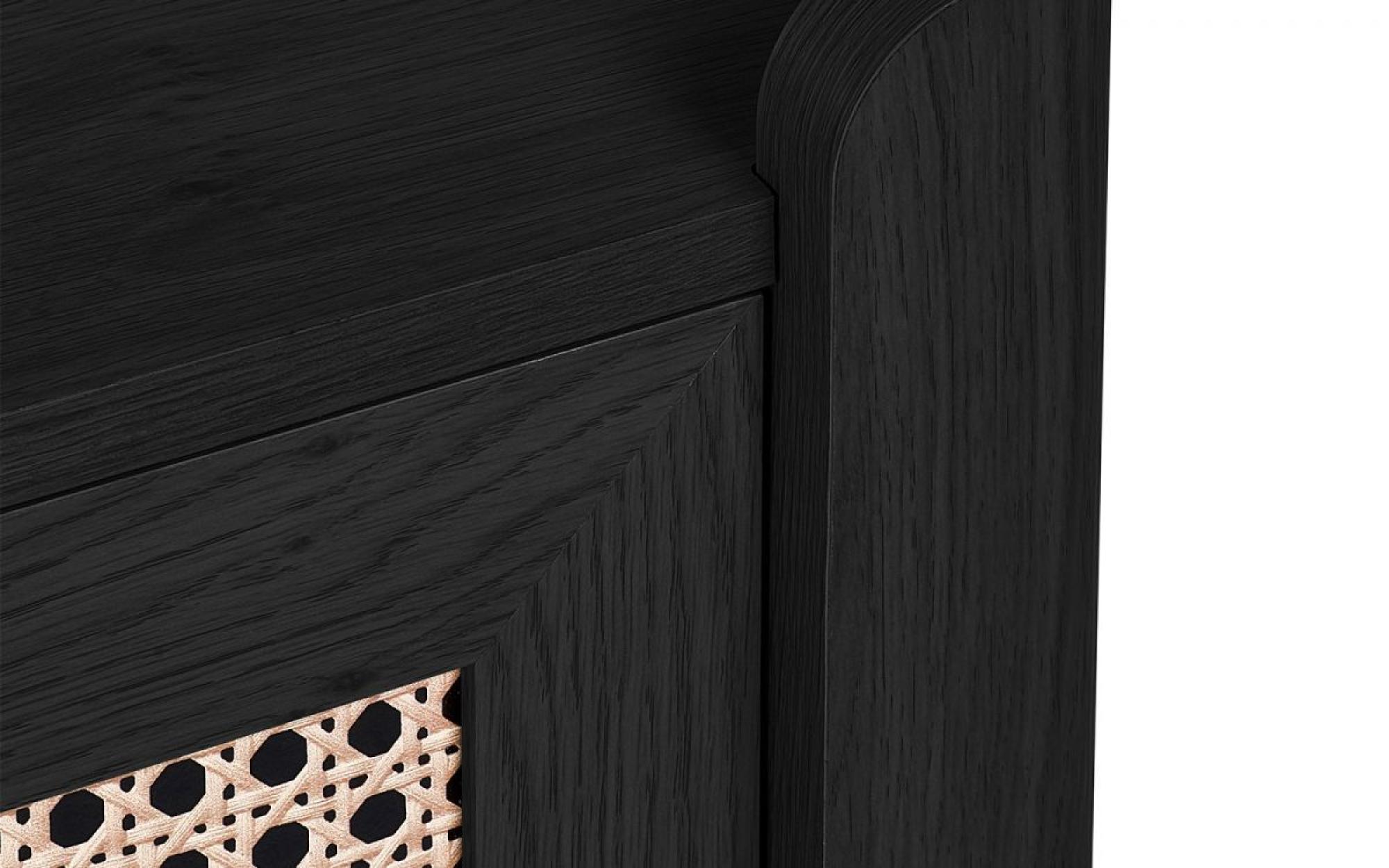 Product photograph of Sydney Black And Faux 3 Drawer Chest from Choice Furniture Superstore.