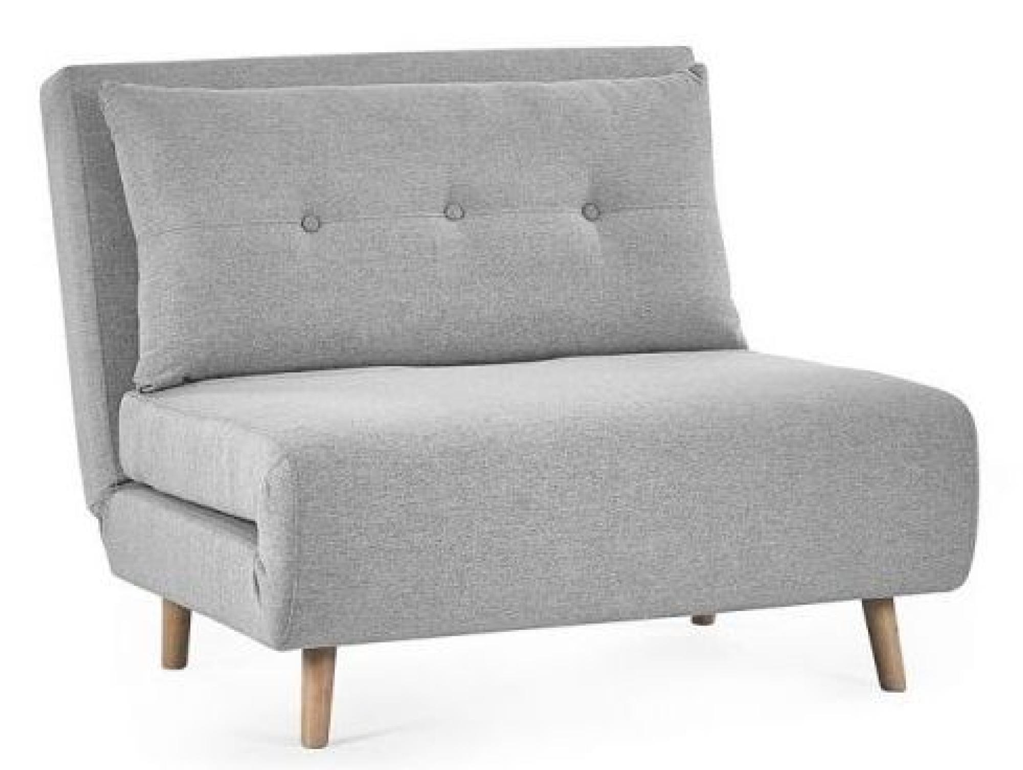 Product photograph of Rowan Grey Fabric Click Clack Chair Bed from Choice Furniture Superstore.