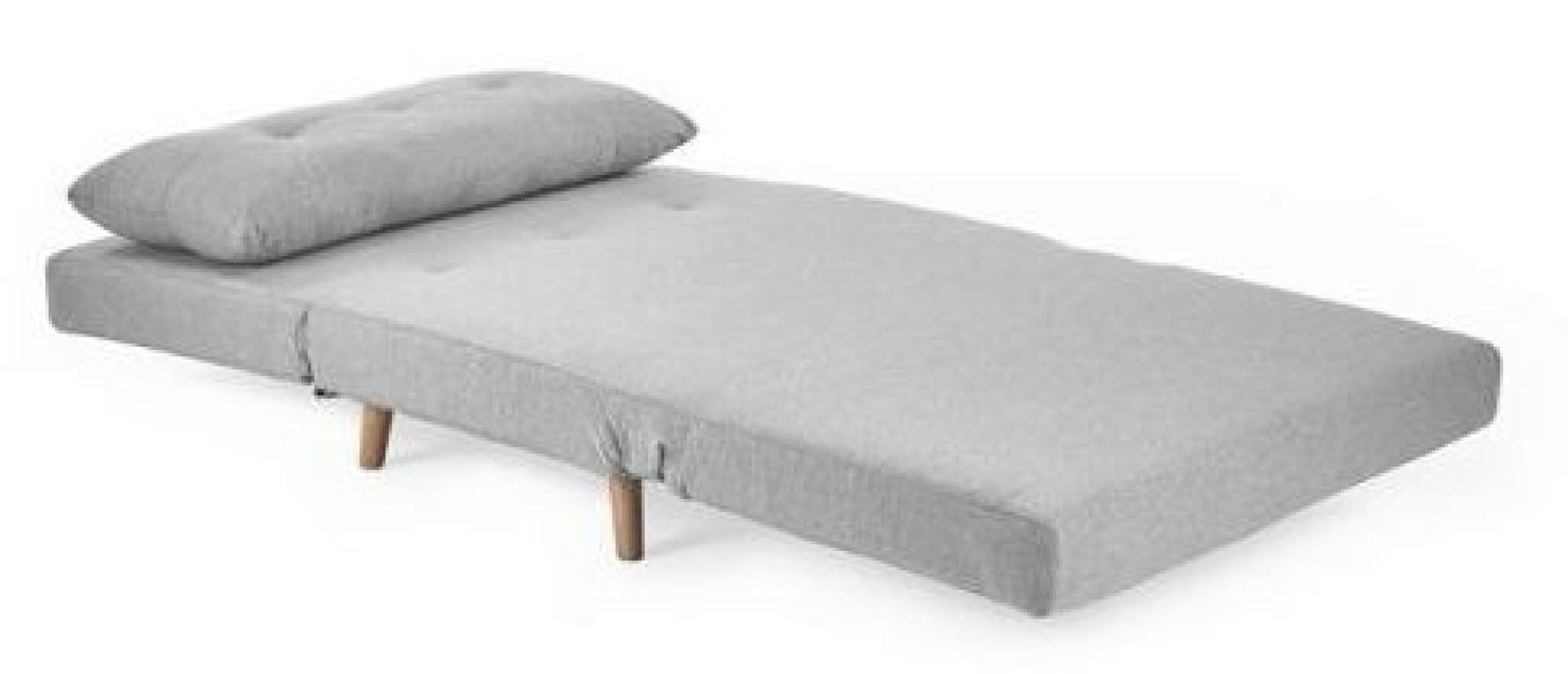 Product photograph of Rowan Grey Fabric Click Clack Chair Bed from Choice Furniture Superstore.