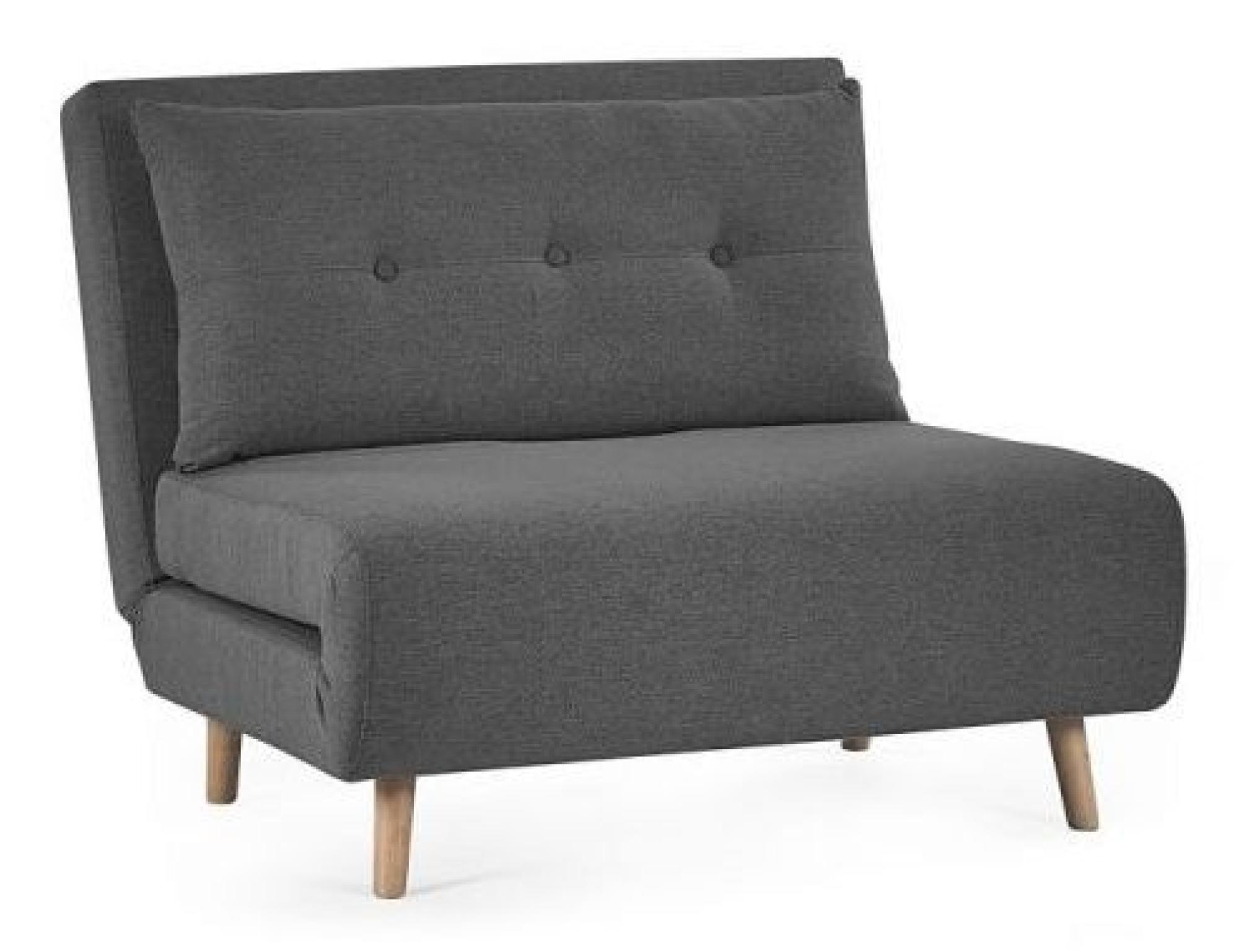 Product photograph of Rowan Mid Grey Fabric Click Clack Chair Bed from Choice Furniture Superstore.