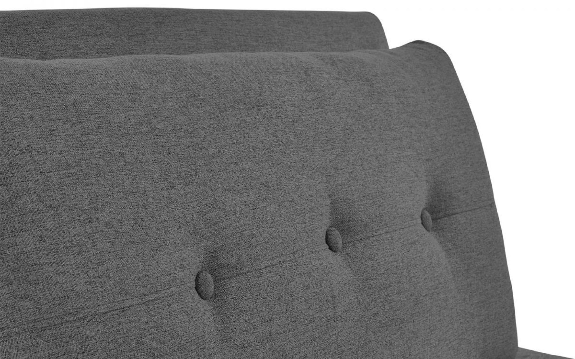 Product photograph of Rowan Mid Grey Fabric Click Clack Chair Bed from Choice Furniture Superstore.