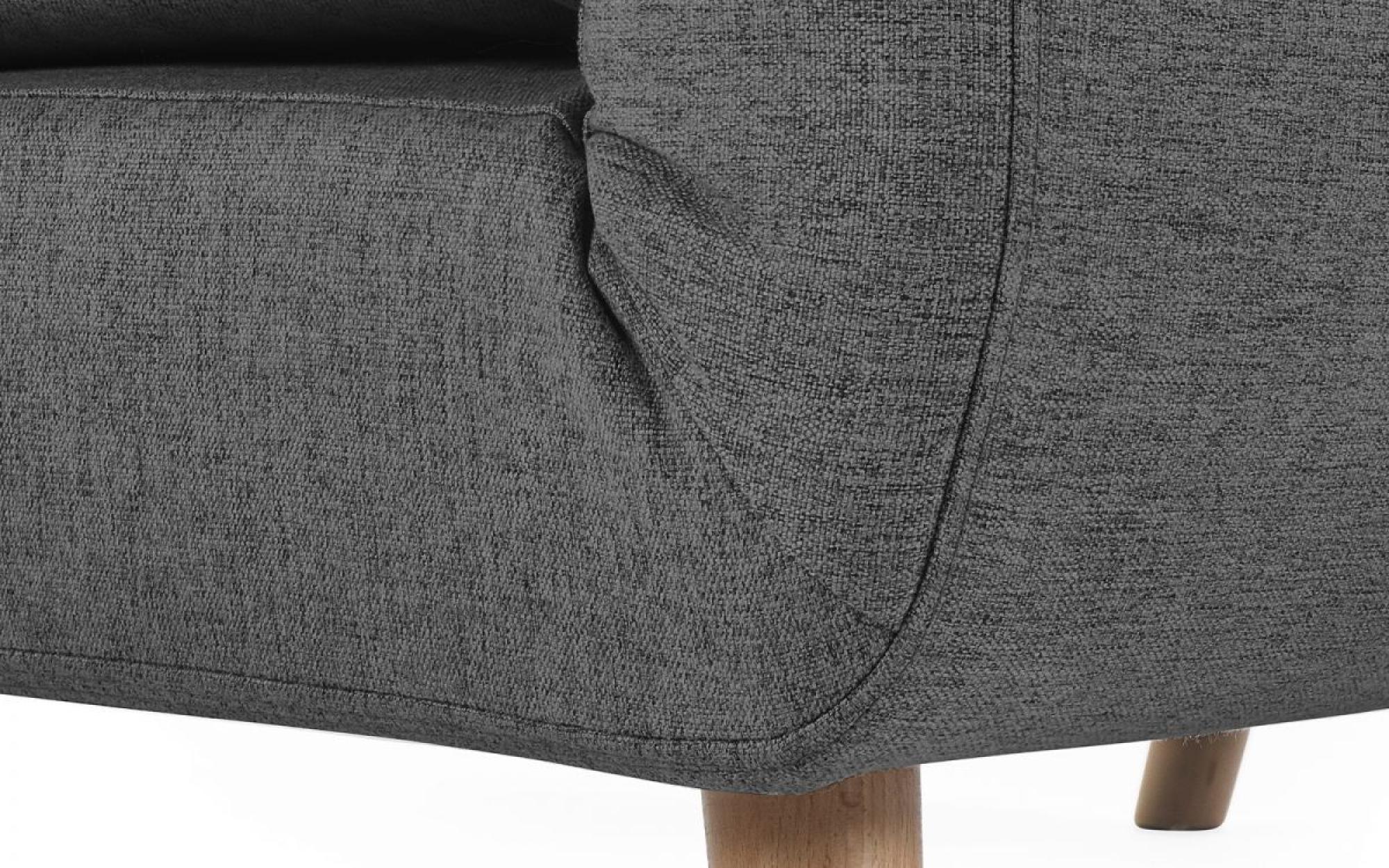 Product photograph of Rowan Mid Grey Fabric Click Clack Chair Bed from Choice Furniture Superstore.