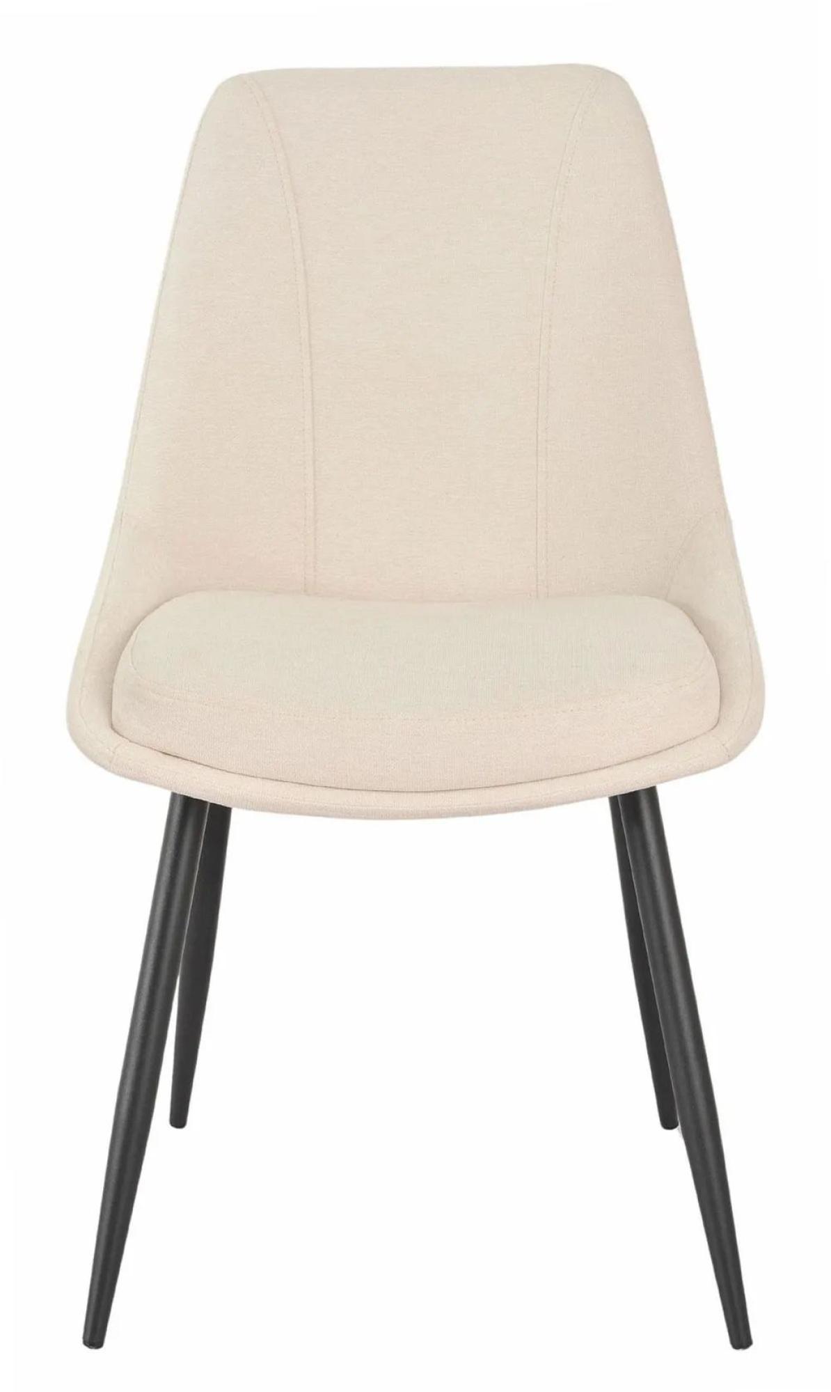 Product photograph of Ezra Industrial Oak Effect Dining Set With Cross Legs - Darwin Cream Fabric Dining Chair from Choice Furniture Superstore.