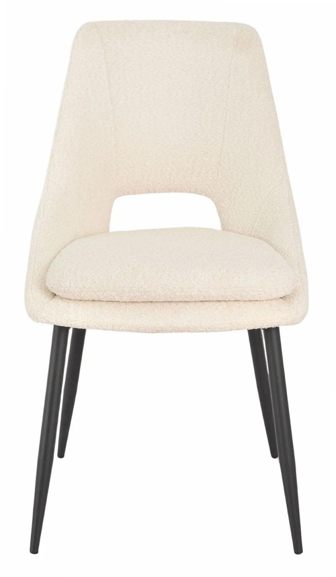 Product photograph of Ezra Industrial Oak Effect Dining Set With Cross Legs - Peyton Cream Fabric Dining Chair from Choice Furniture Superstore.