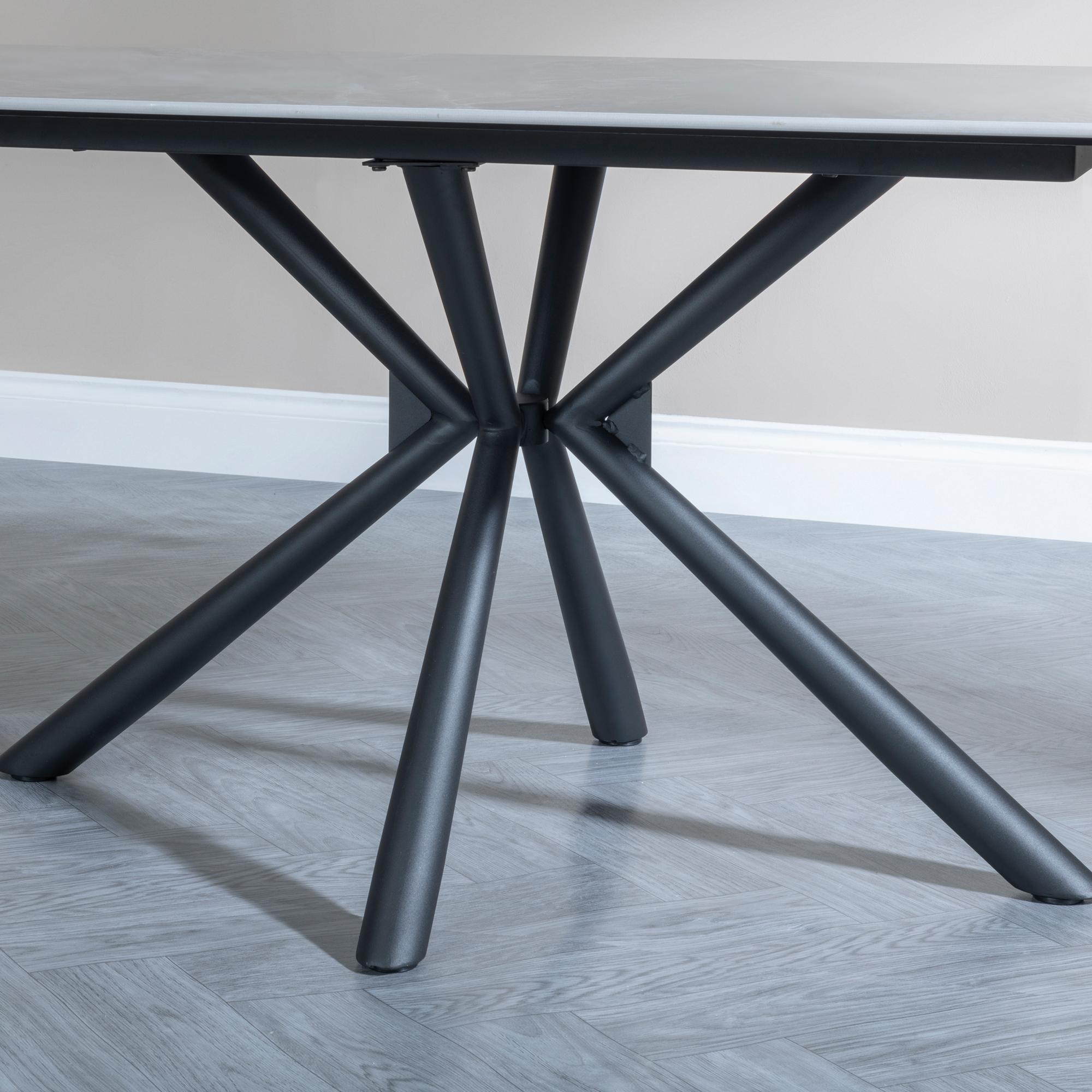 Product photograph of Ripon Grey Ceramic Dining Set - Boden Green Fabric Swivel Dining Chair from Choice Furniture Superstore.