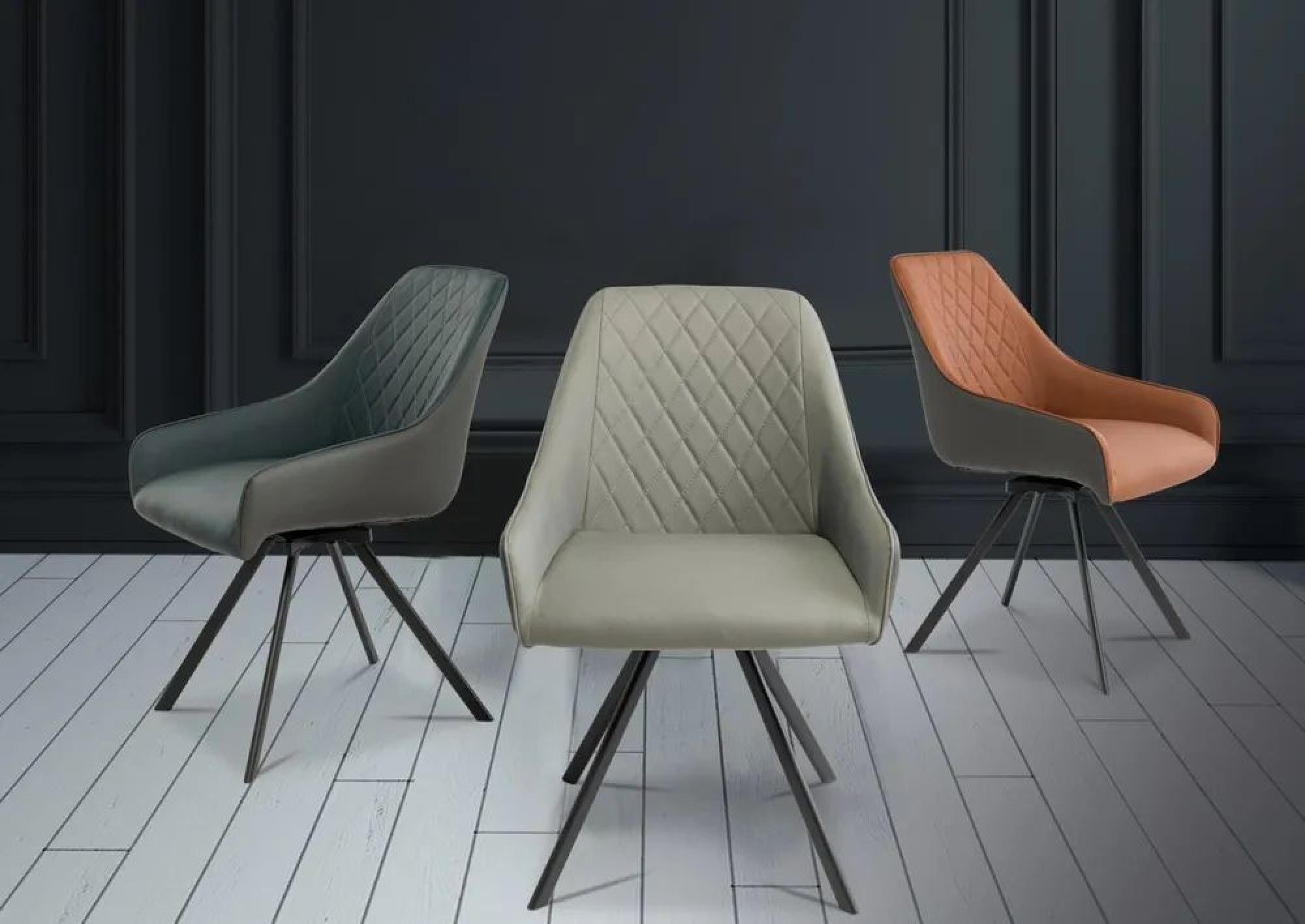 Product photograph of Clearance - 6 X Seville Amber Swivel Dining Chair - Fss15915 Fss15886 from Choice Furniture Superstore.