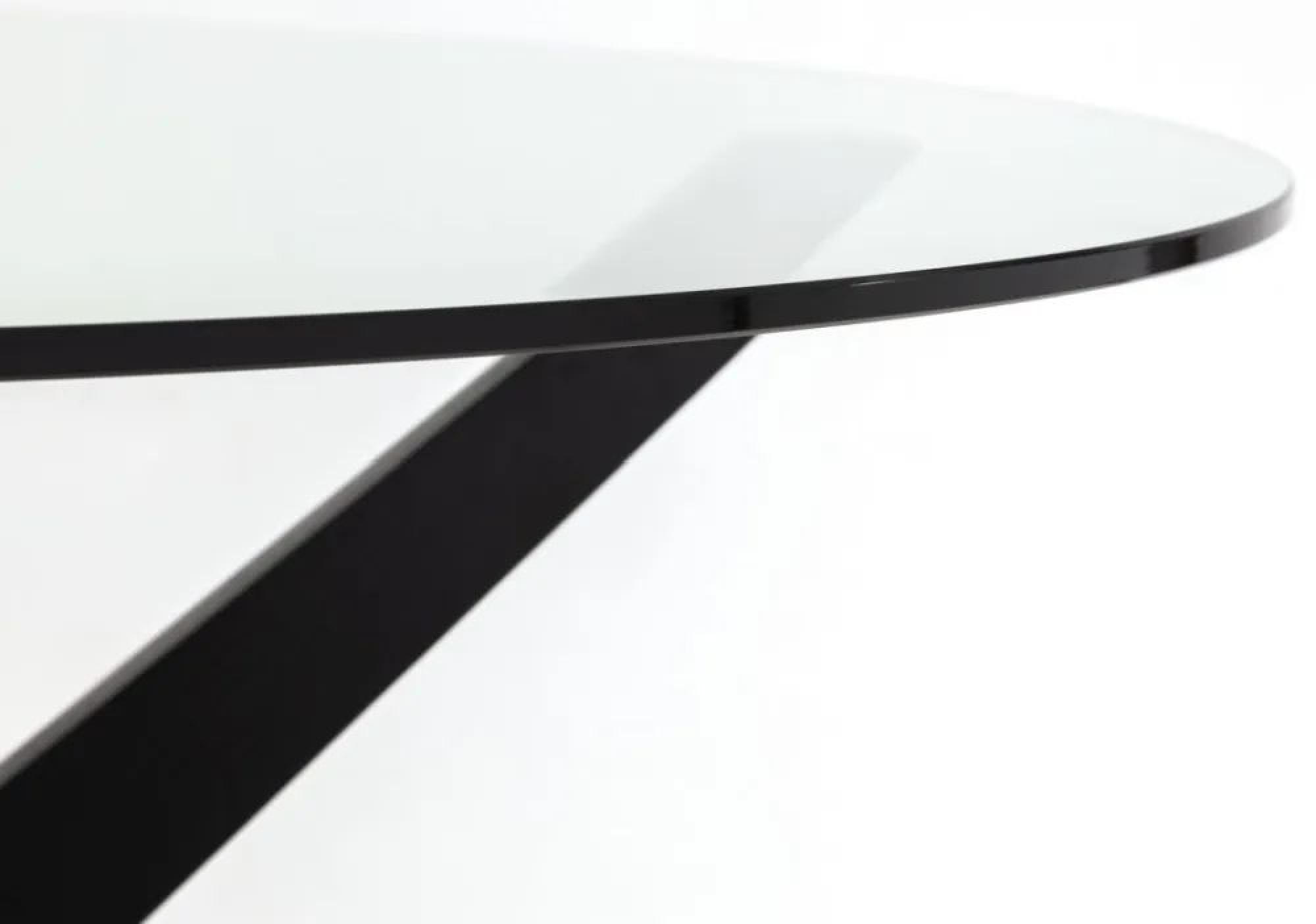 Product photograph of Clearance - Hayden Glass 4 Seater Round Dining Table - Fss15887 from Choice Furniture Superstore.