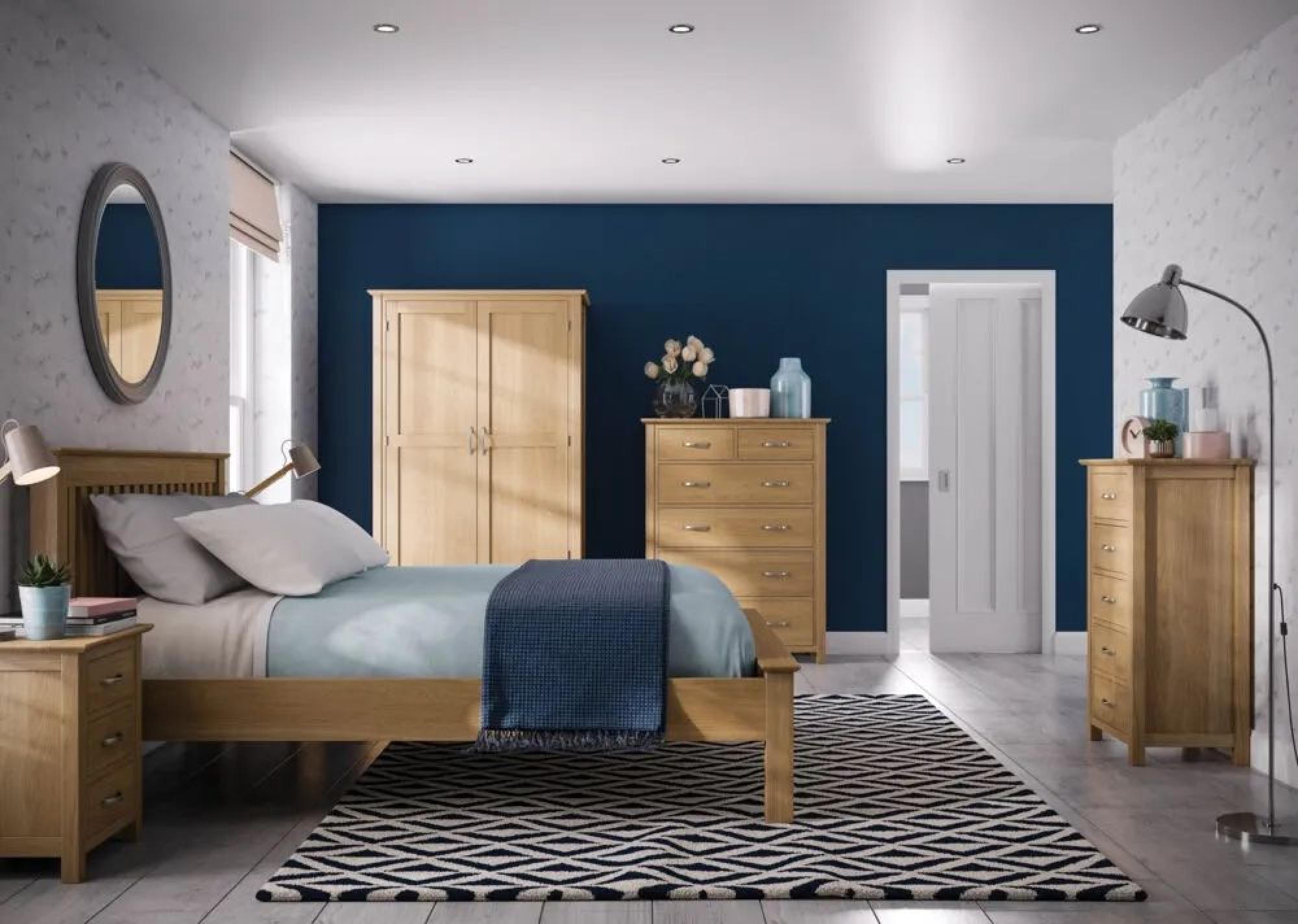 Product photograph of Clearance - Nimbus Oak Slatted 4ft 6in Double Headboard - Fss15883 from Choice Furniture Superstore.