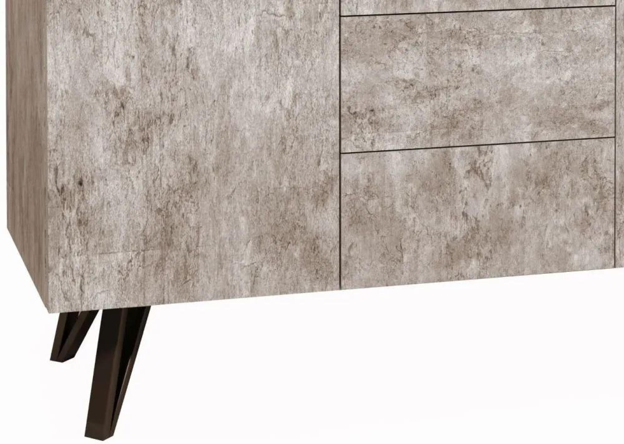 Product photograph of Clearance - Tetro Concrete Effect Medium Sideboard - Fss15960 from Choice Furniture Superstore.