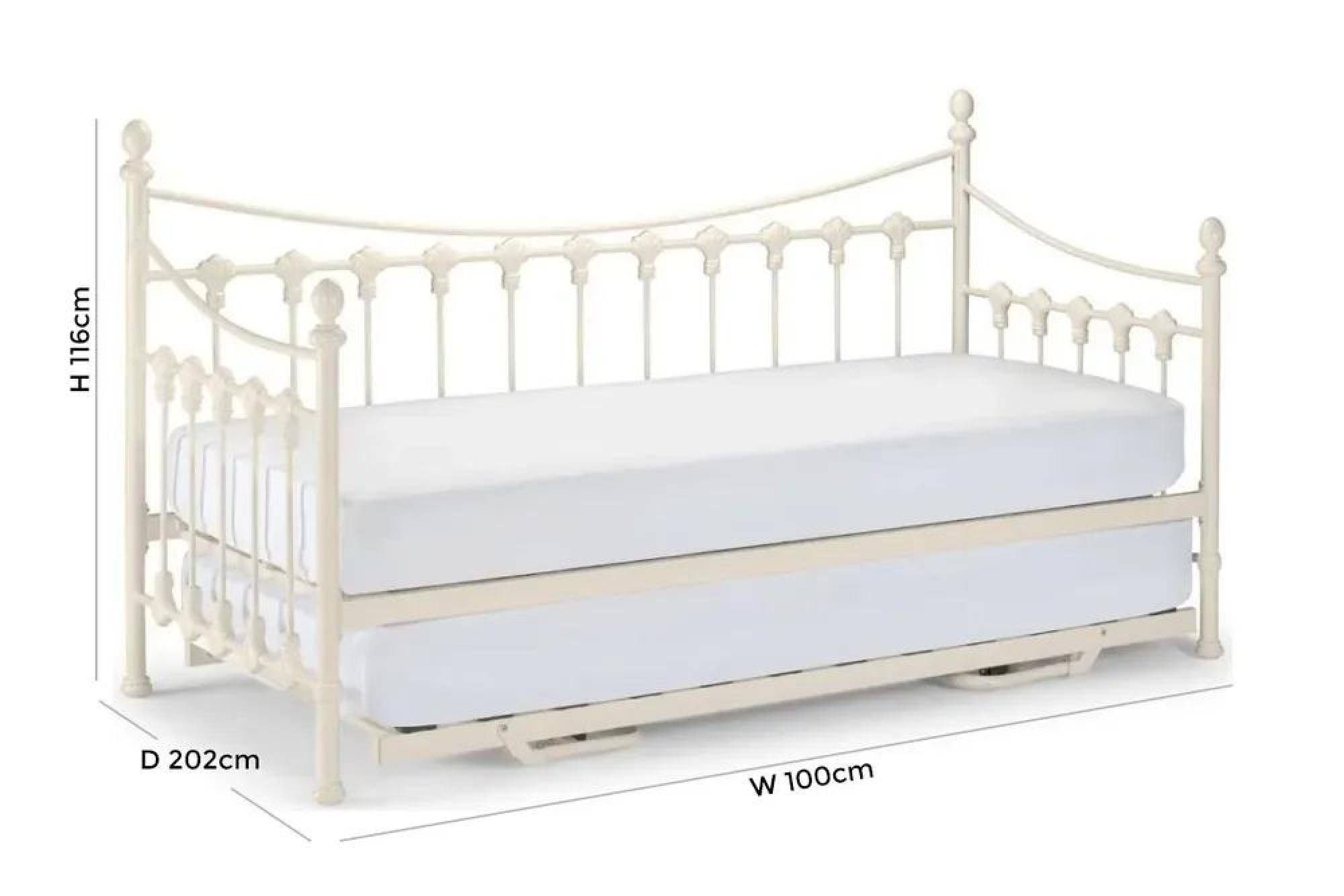 Product photograph of Clearance - Versailles White Metal Frame Day Bed - Fss15955 from Choice Furniture Superstore.