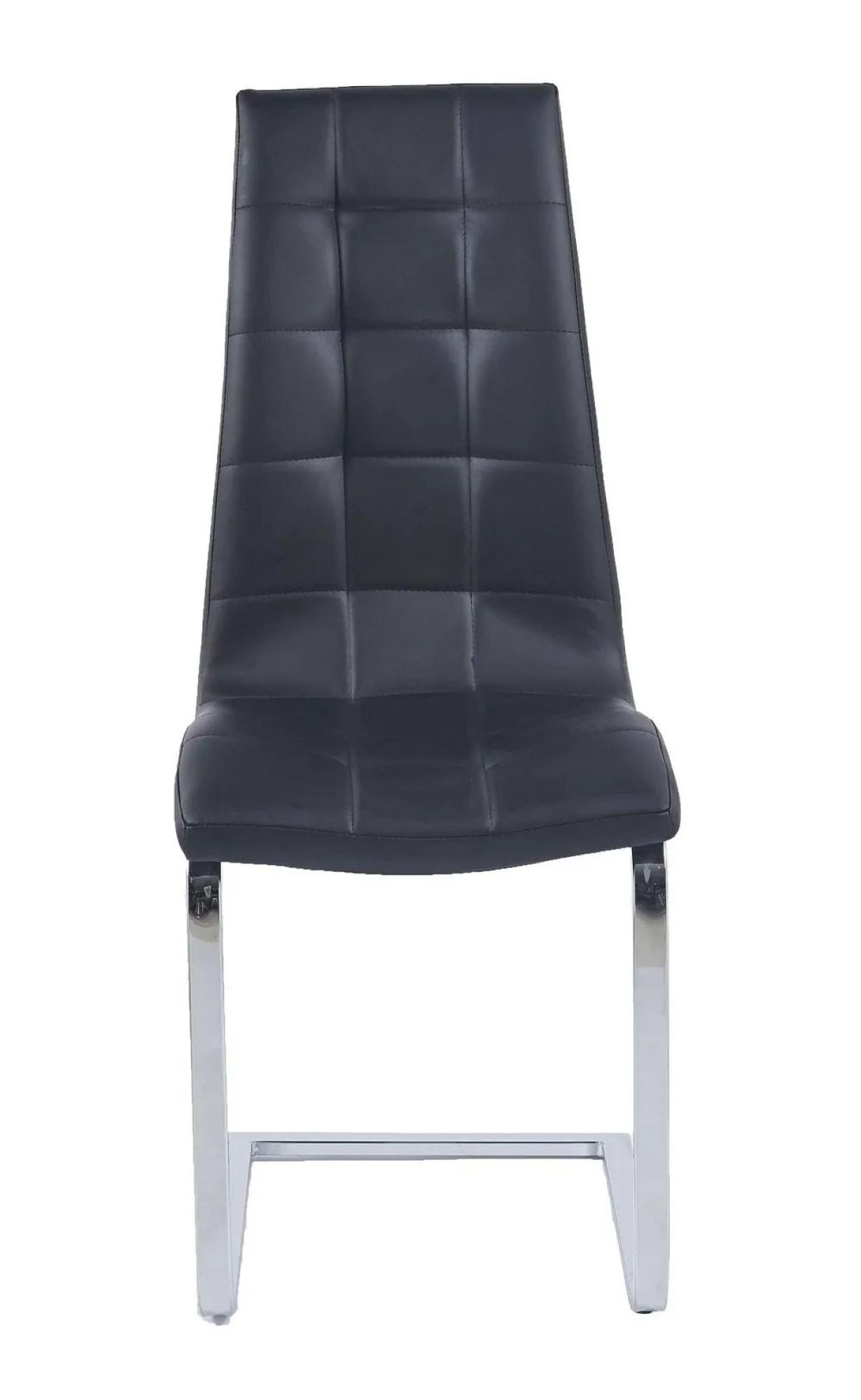 Product photograph of Carrera 4 Seater White Marble Round Dining Set - 4 Jamison Black Faux Leather Dining Chair from Choice Furniture Superstore.