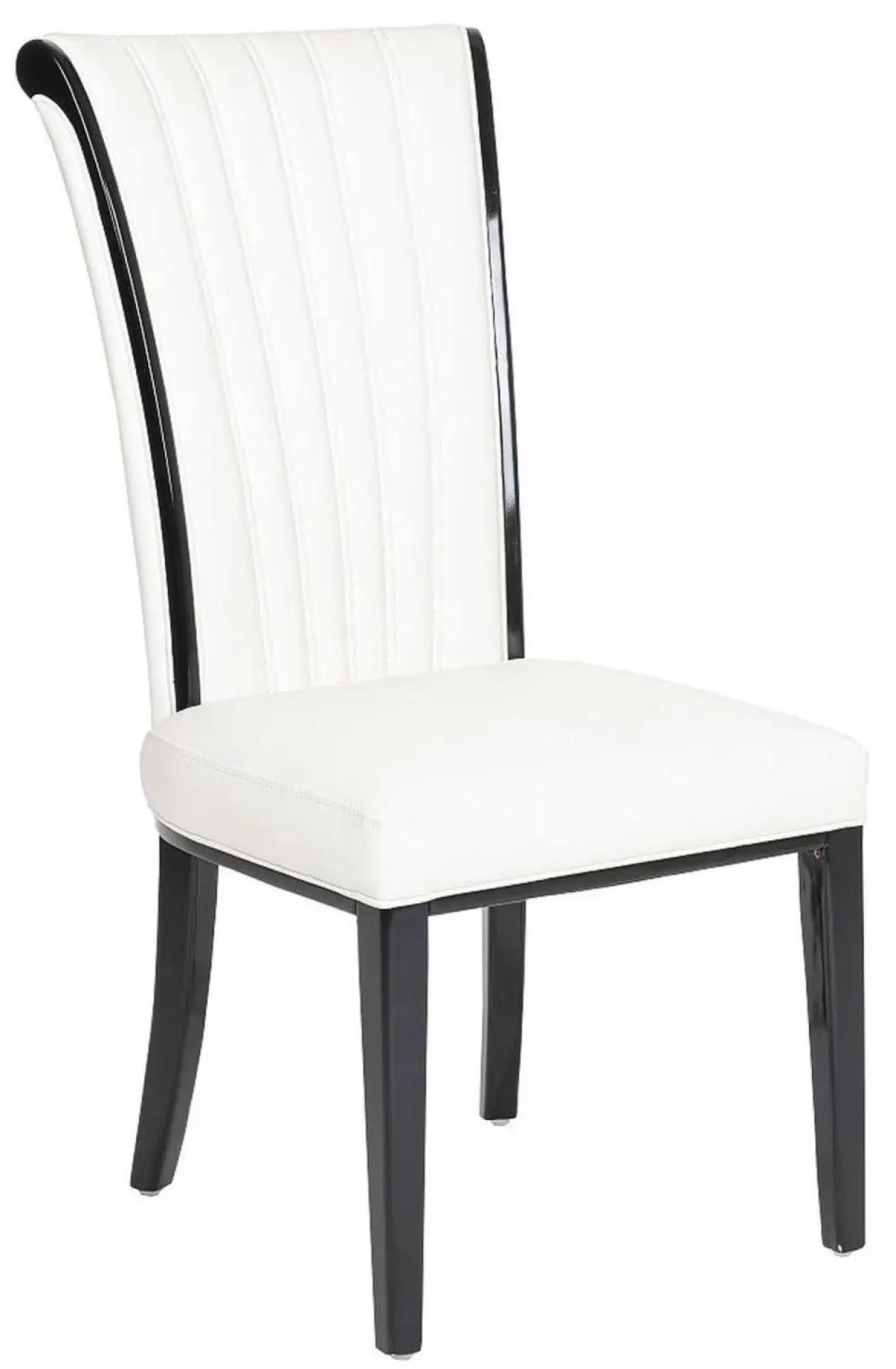 Product photograph of Carrera 4 Seater White Marble Round Dining Set - 4 Cadiz White Leather Dining Chair from Choice Furniture Superstore.