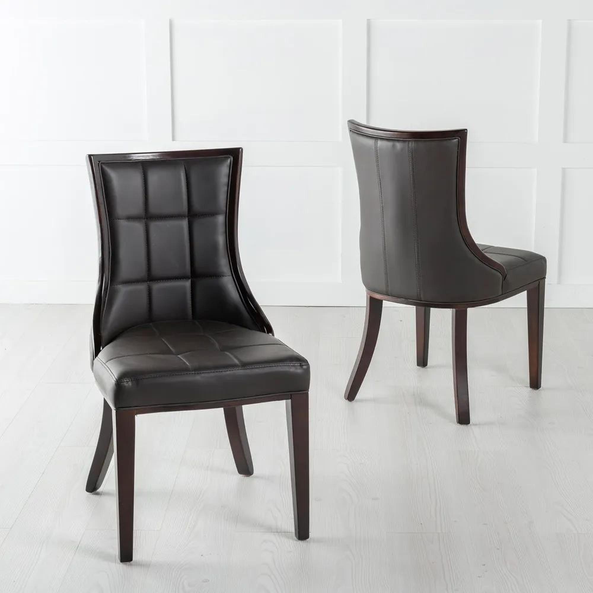 Product photograph of Carrera 4 Seater White Marble Round Dining Set - 4 Paris Brown Leather Dining Chair With Brown Legs from Choice Furniture Superstore.