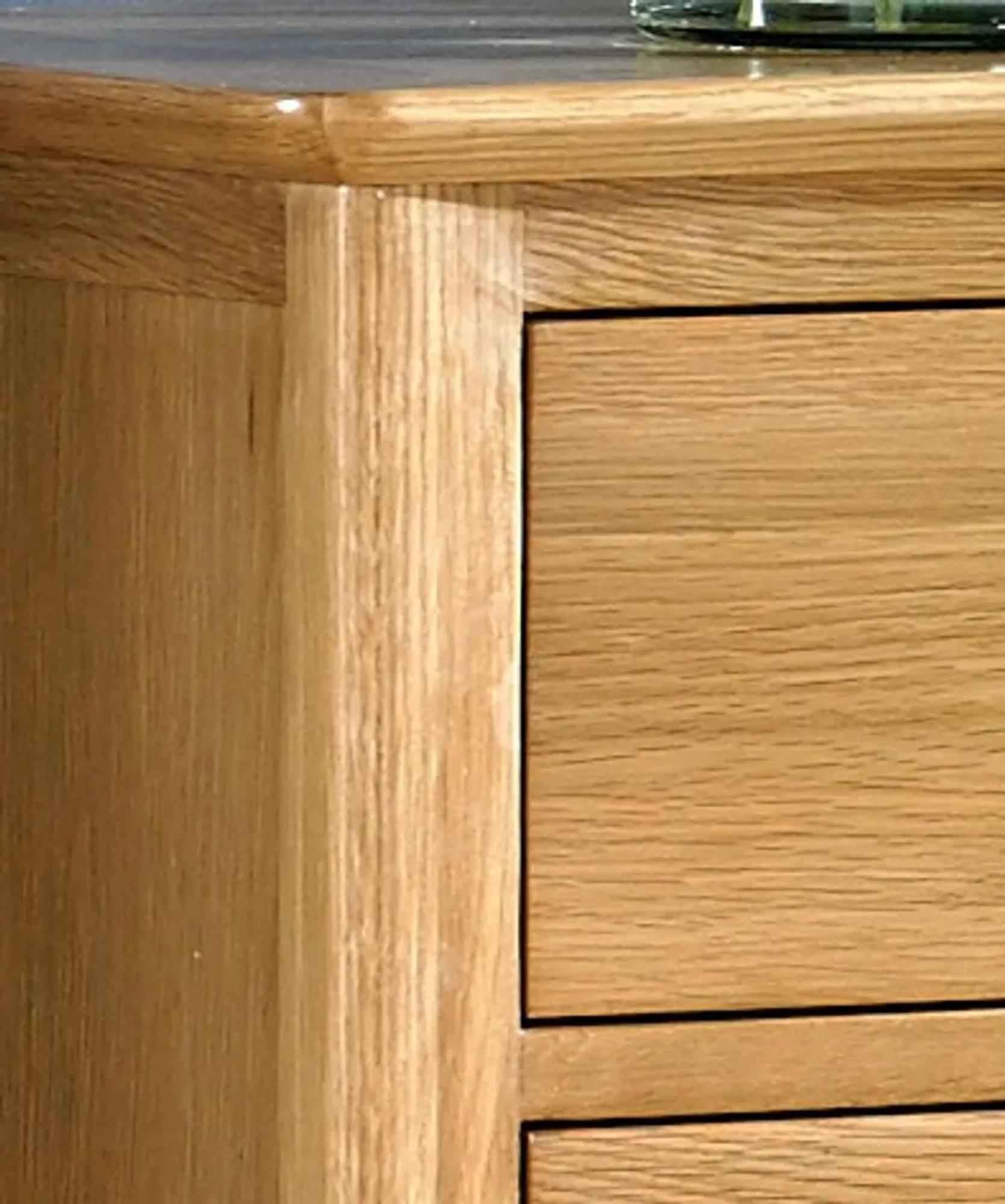 Product photograph of Clearance - Cornett Oak 3 Drawer Bedside Cabinet - Fss15895 from Choice Furniture Superstore.