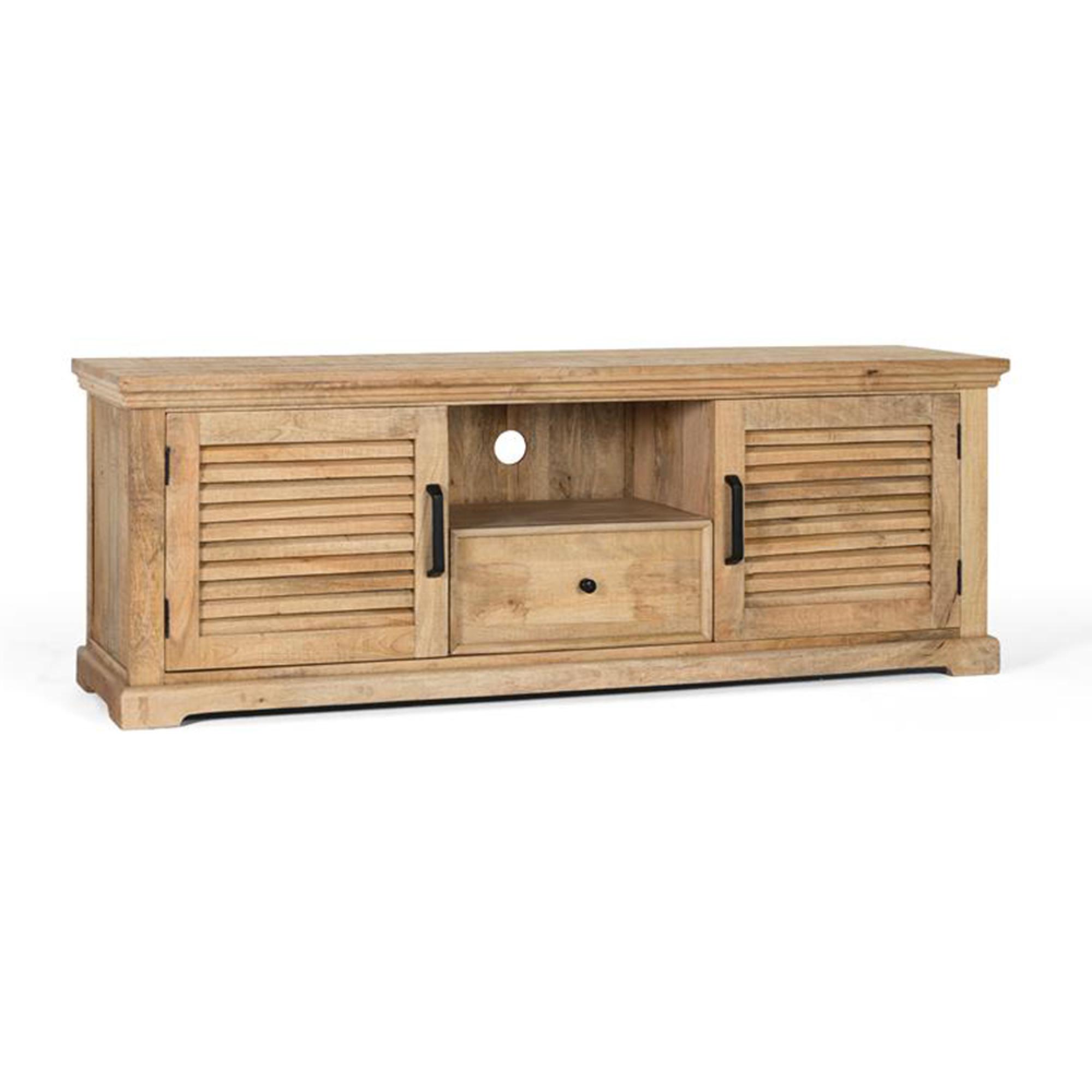 Product photograph of Jaylene Mango Wood Storage Tv Unit from Choice Furniture Superstore.