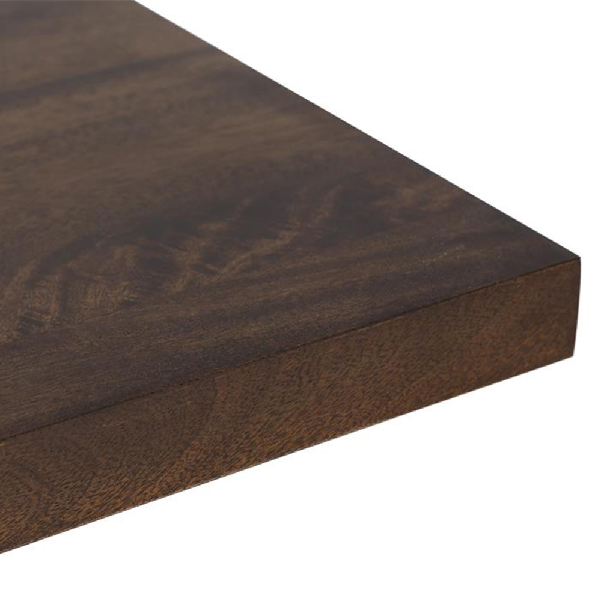 Product photograph of Royersford Mango Wood And Gold Metal 6 Seater Dining Table from Choice Furniture Superstore.