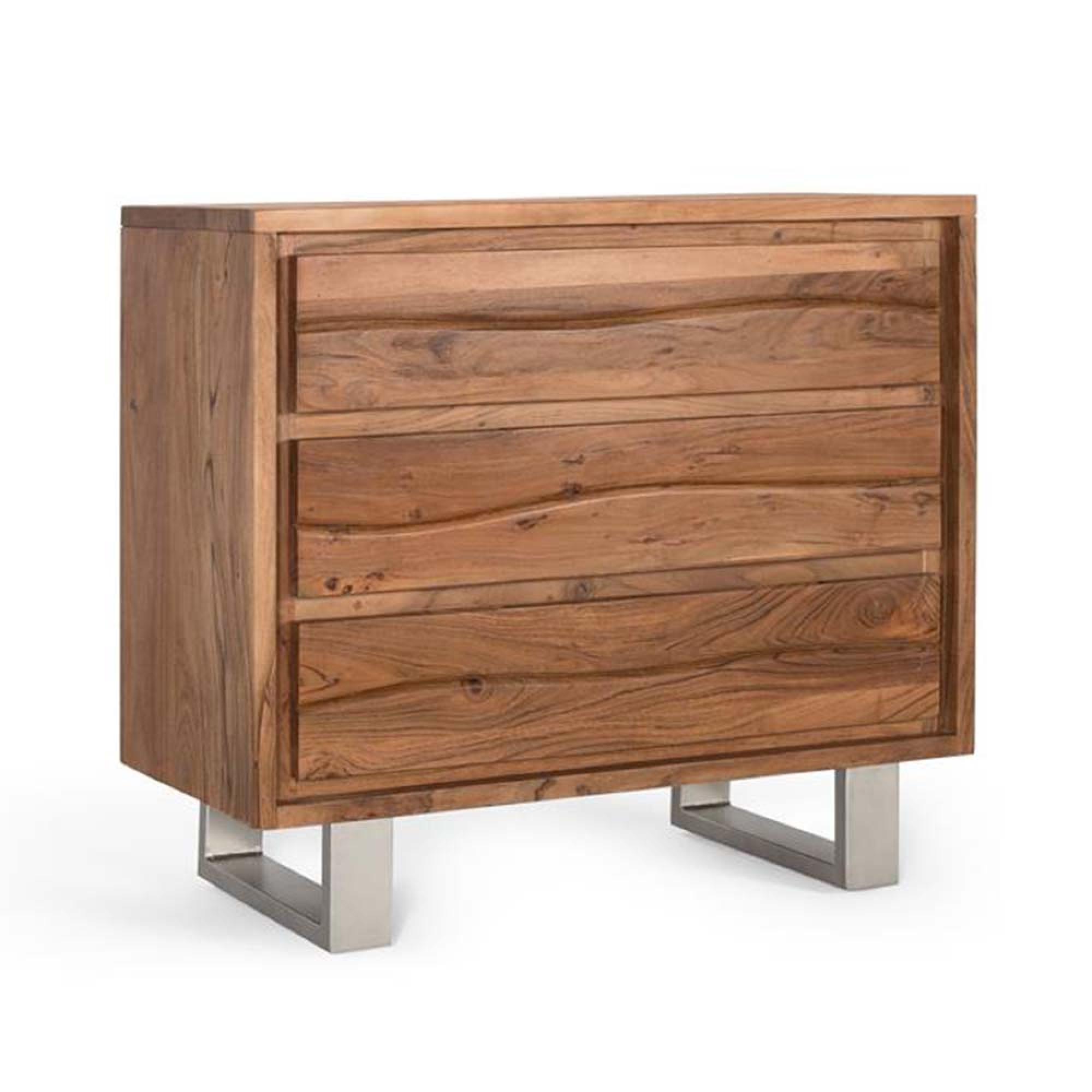 Product photograph of Ronceverte Acacia Wood 3 Drawer Chest from Choice Furniture Superstore.