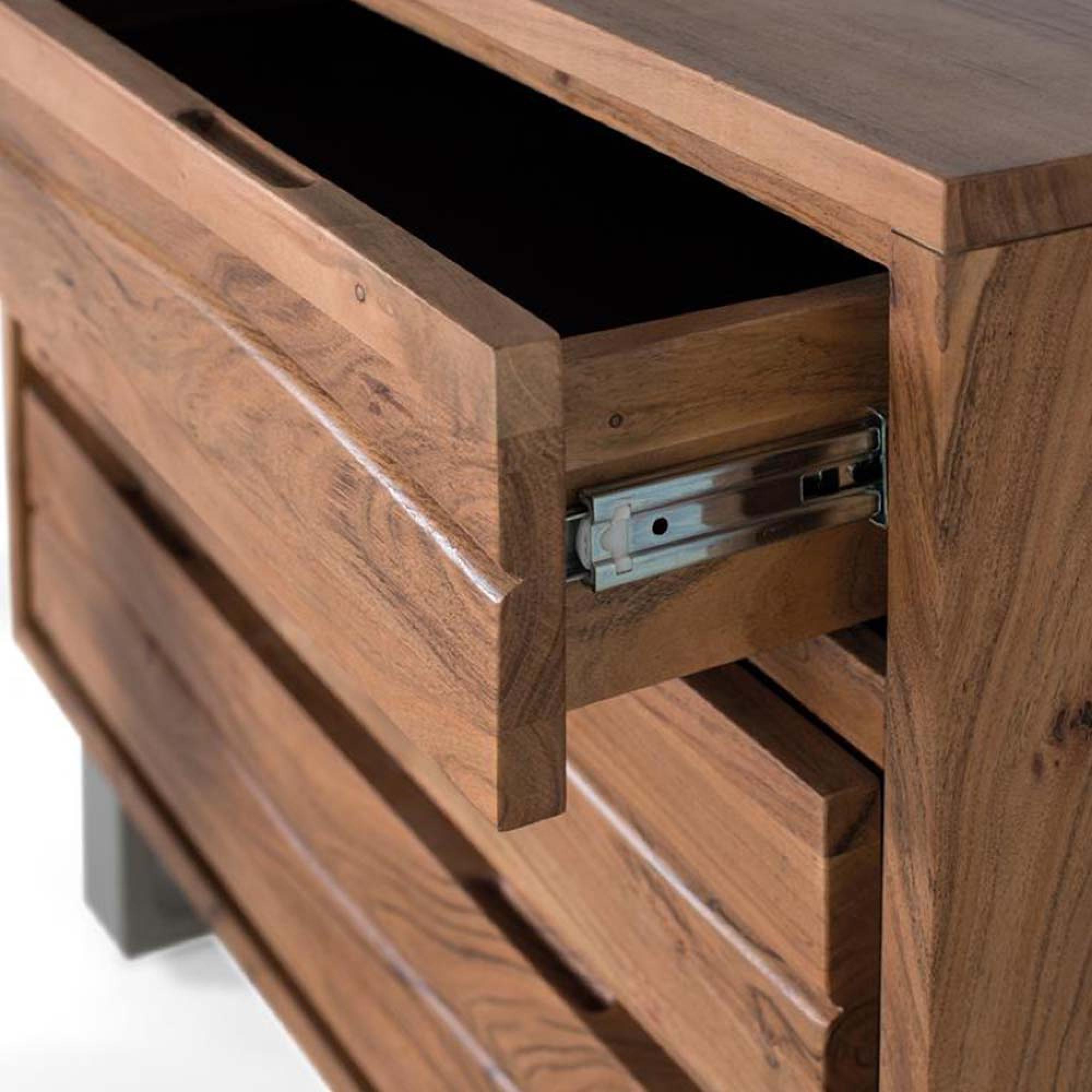 Product photograph of Ronceverte Acacia Wood 3 Drawer Chest from Choice Furniture Superstore.