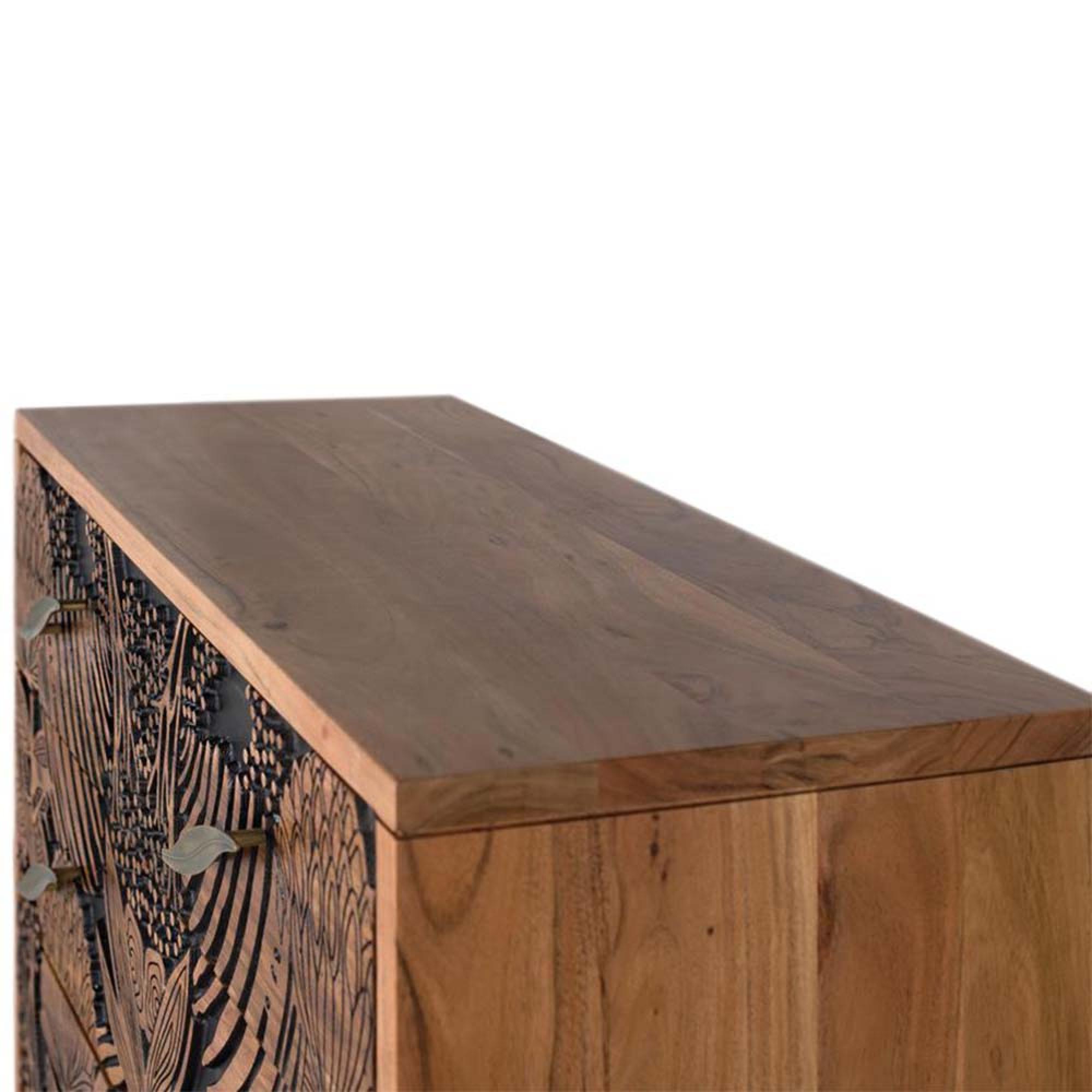 Product photograph of Hadleigh Acacia Wood 3 Drawer Chest from Choice Furniture Superstore.
