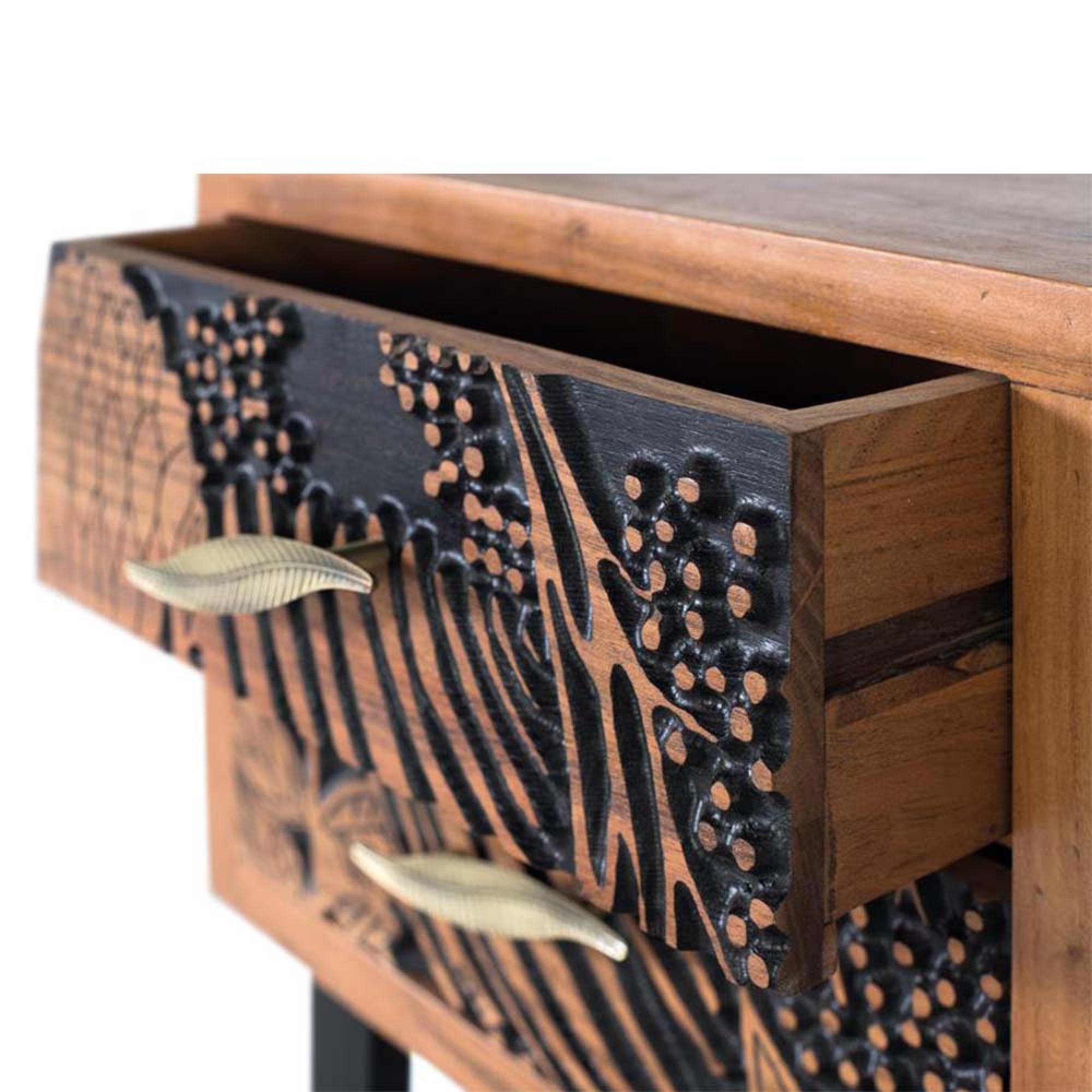 Product photograph of Hadleigh Acacia Wood 2 Drawer Side Table from Choice Furniture Superstore.