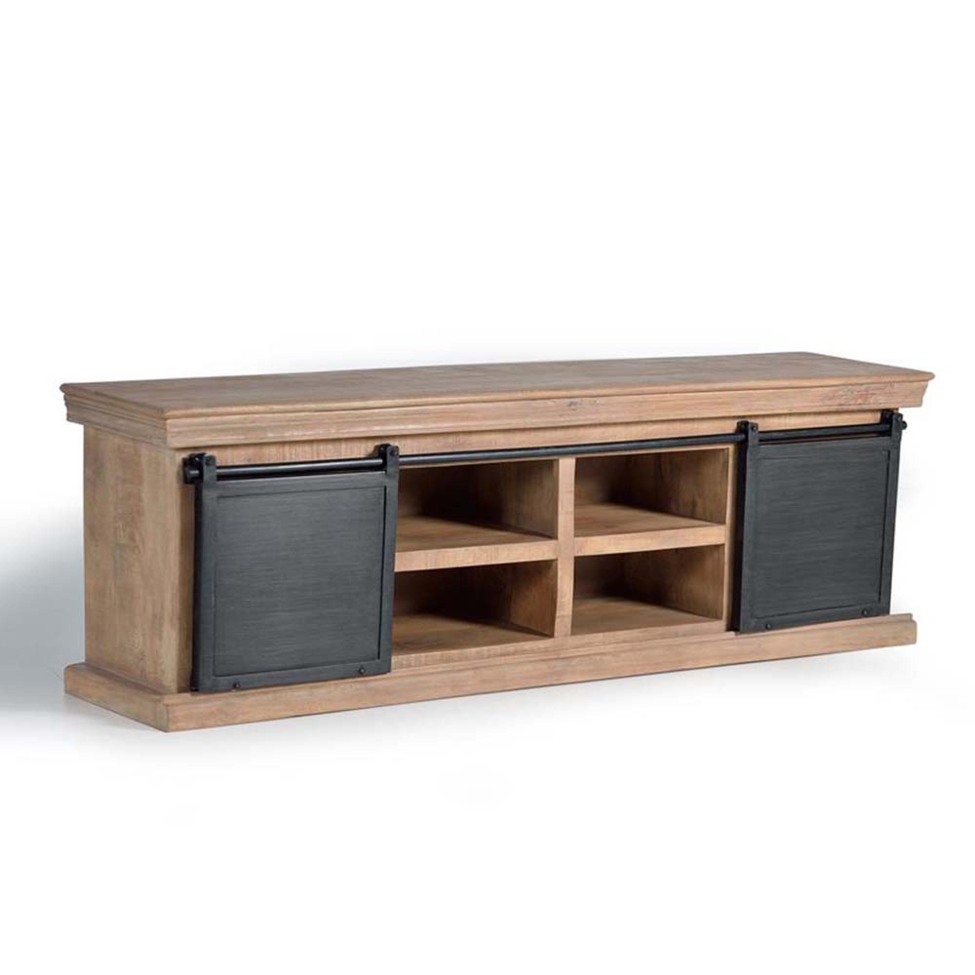Product photograph of Irondale Industrial Mango Wood Extra Large 170cm Tv Unit from Choice Furniture Superstore.
