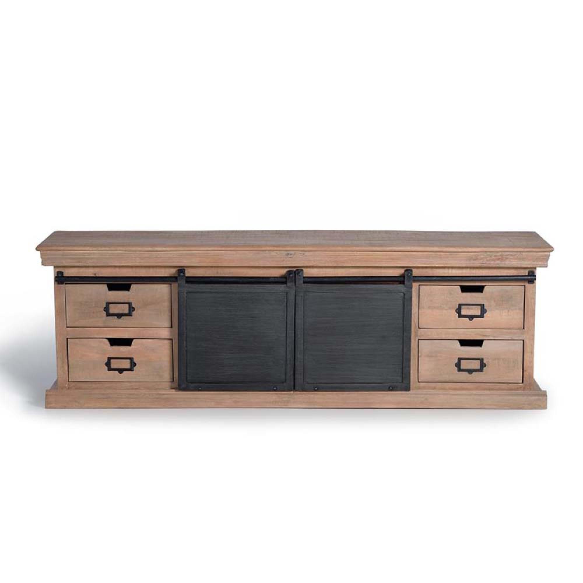 Product photograph of Irondale Industrial Mango Wood Extra Large 170cm Tv Unit from Choice Furniture Superstore.