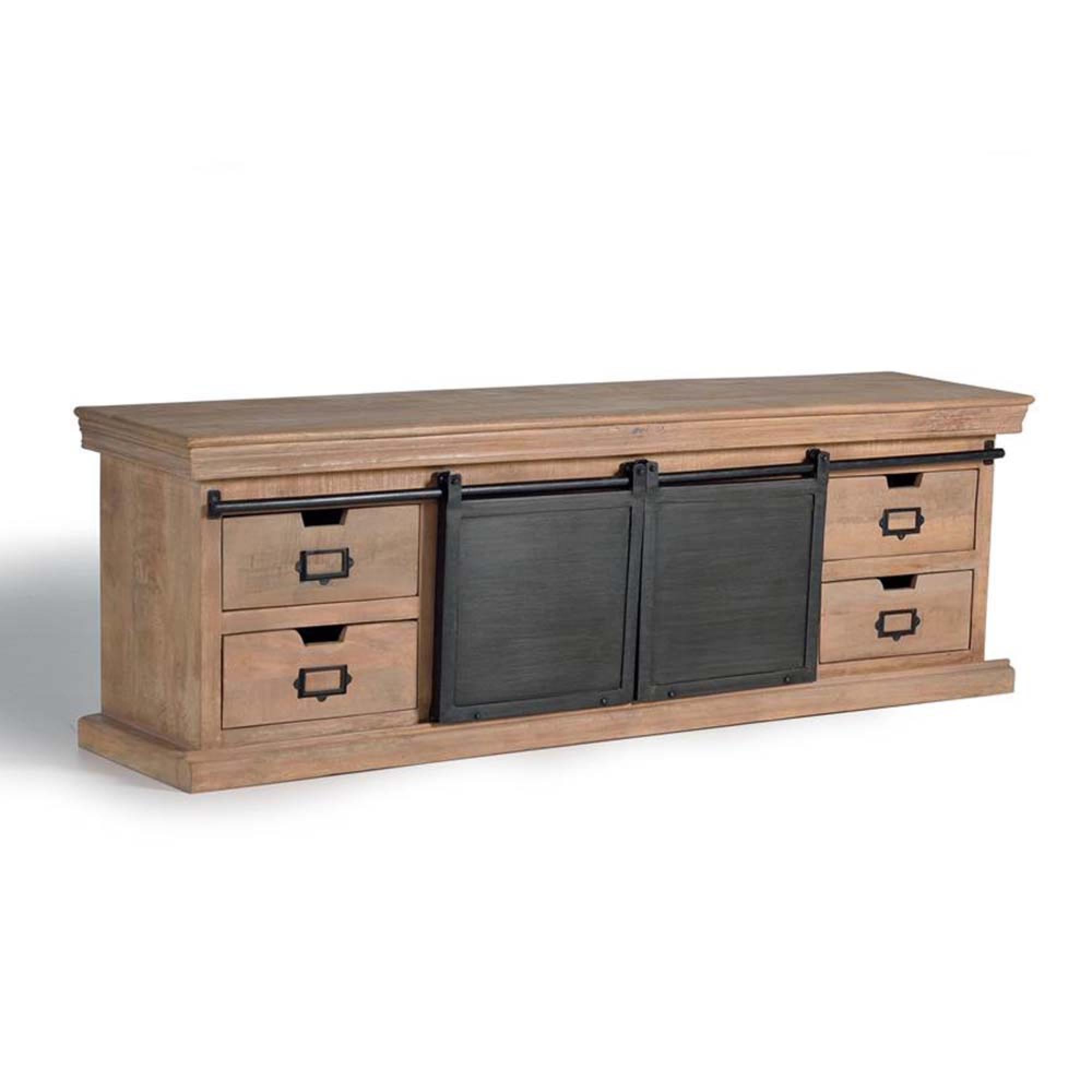Product photograph of Irondale Industrial Mango Wood Extra Large 170cm Tv Unit from Choice Furniture Superstore.
