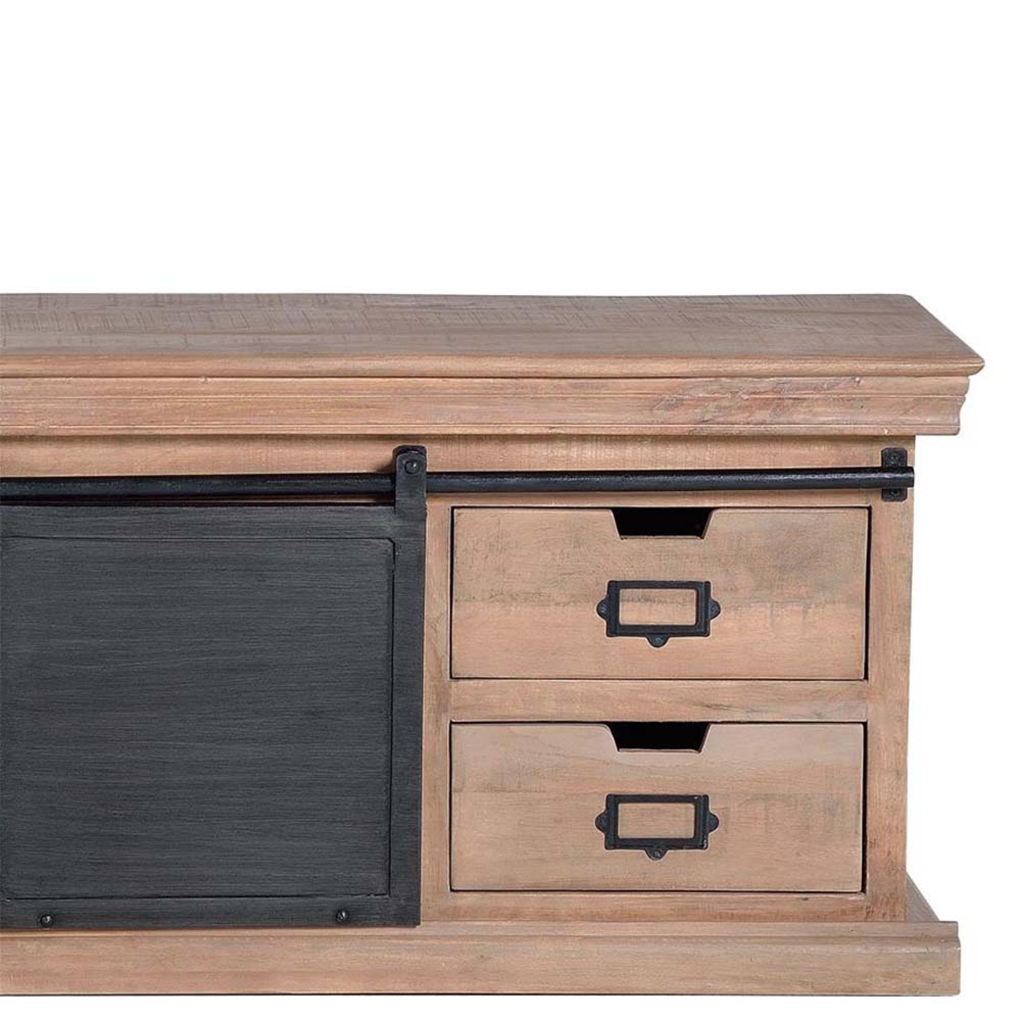 Product photograph of Irondale Industrial Mango Wood Extra Large 170cm Tv Unit from Choice Furniture Superstore.