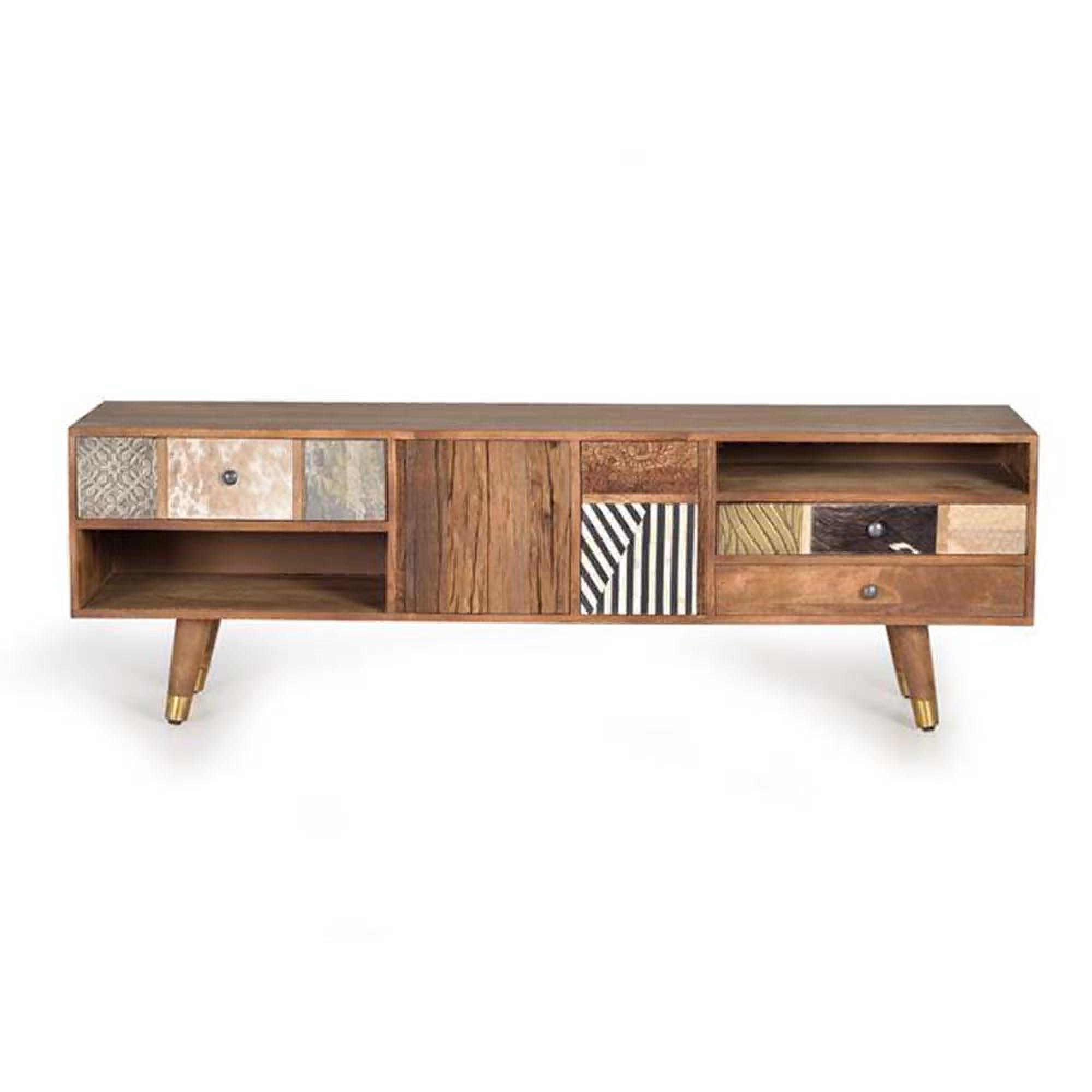 Product photograph of Bonham Mango Wood Storage Tv Unit from Choice Furniture Superstore.
