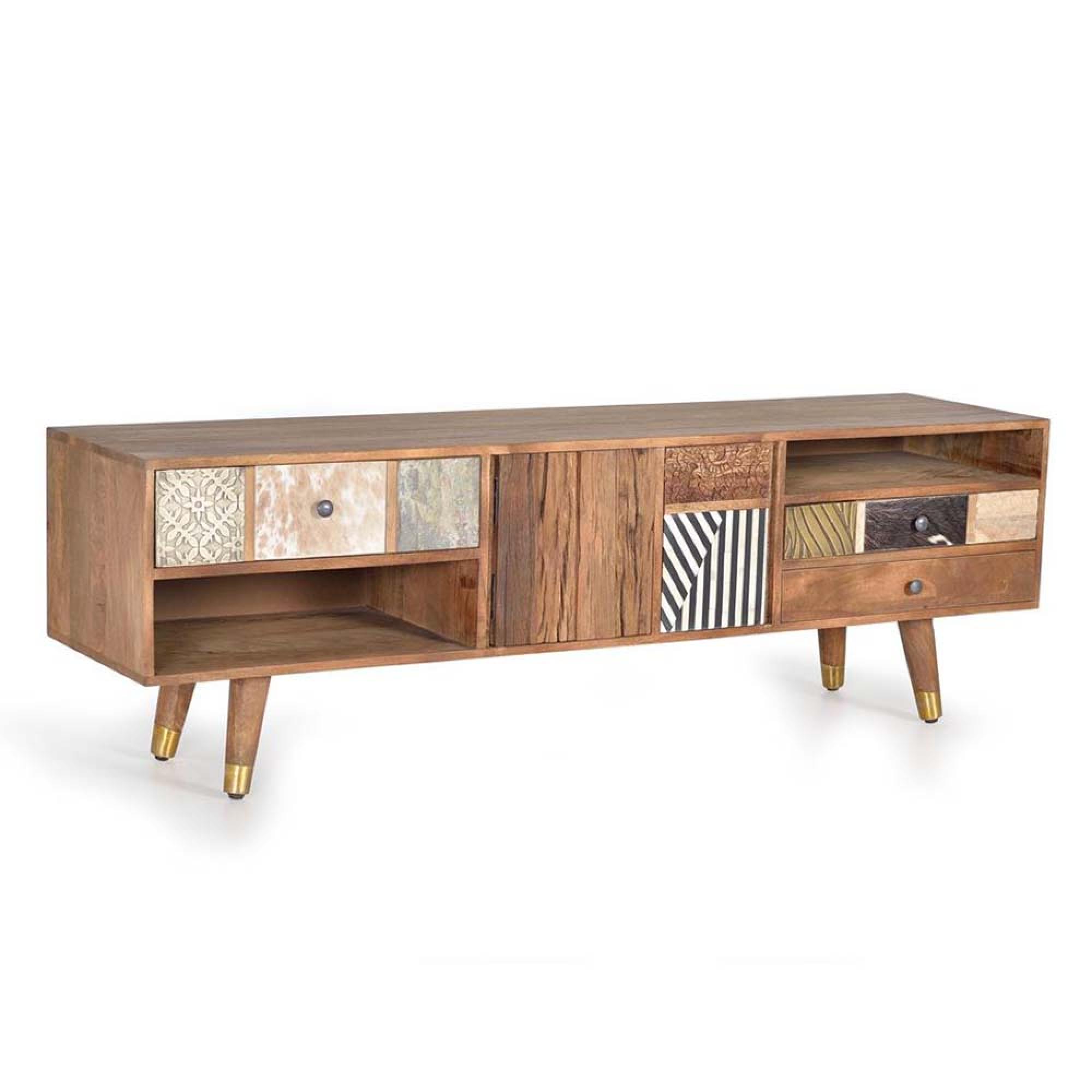 Product photograph of Bonham Mango Wood Storage Tv Unit from Choice Furniture Superstore.