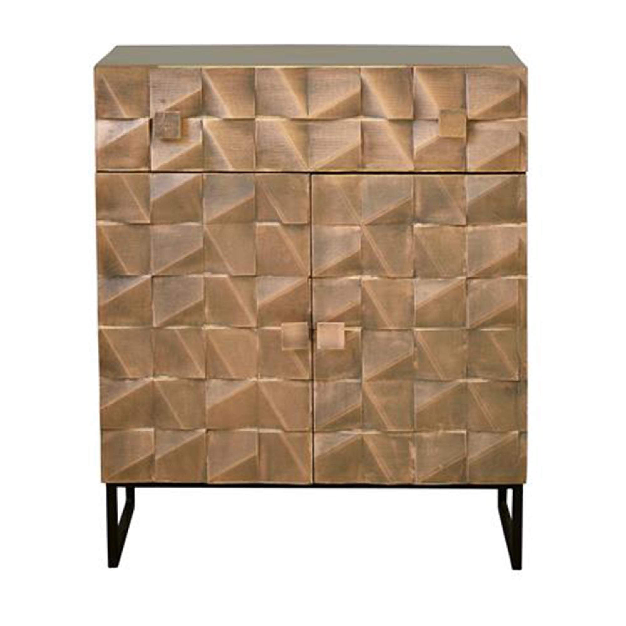 Product photograph of Pinole Mango Wood Small 2 Door Sideboard - 80cm from Choice Furniture Superstore.