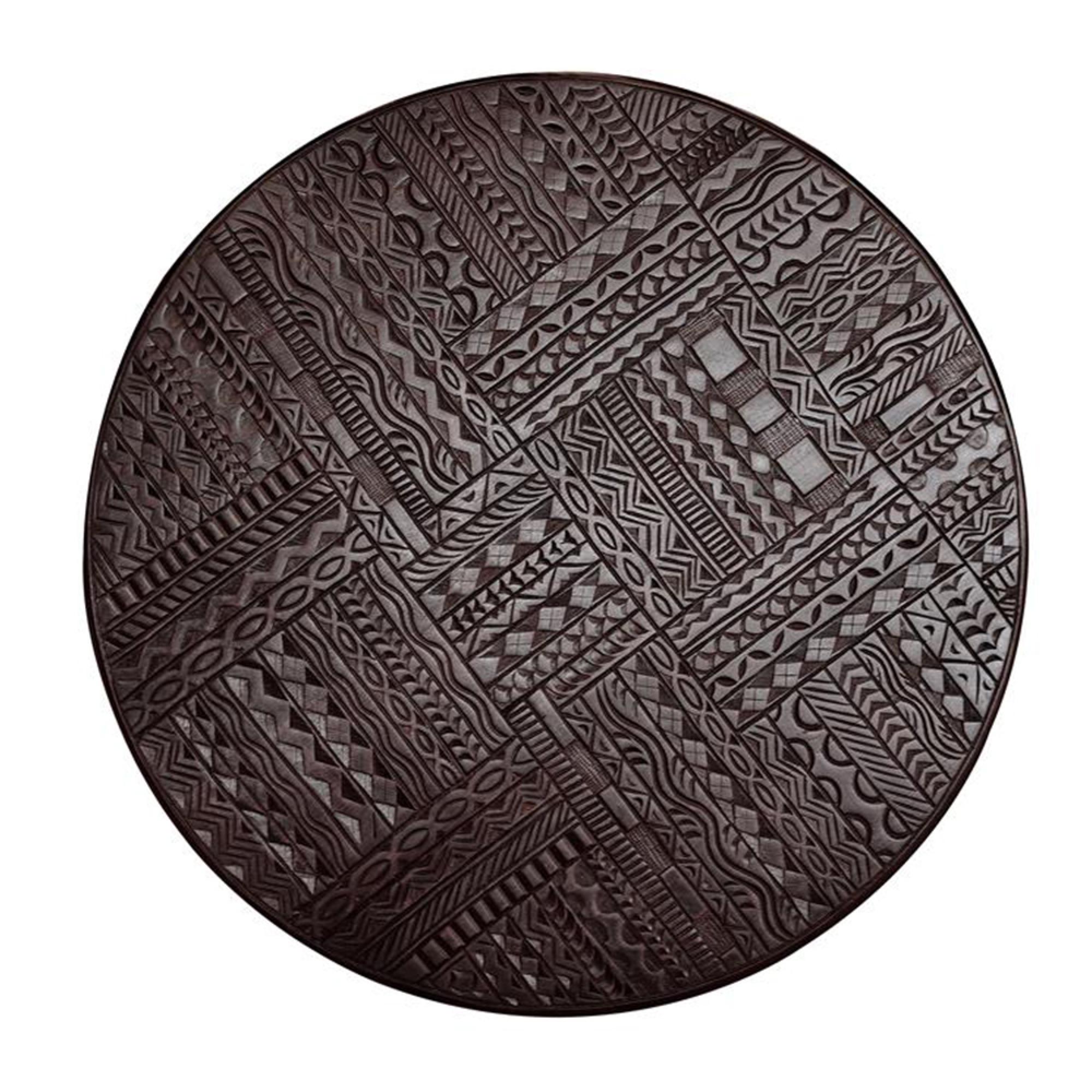 Product photograph of Macedonia Hand Carved Mango Wood Round Coffee Table from Choice Furniture Superstore.