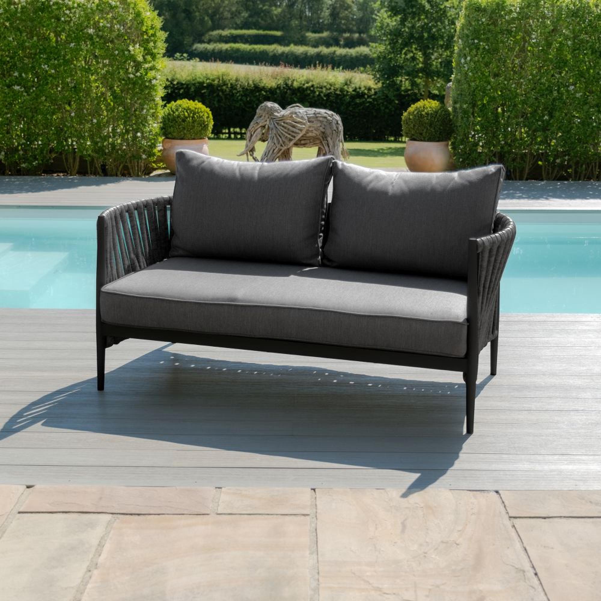 Product photograph of Maze Milan Charcoal 2 Seat Sofa Set from Choice Furniture Superstore.
