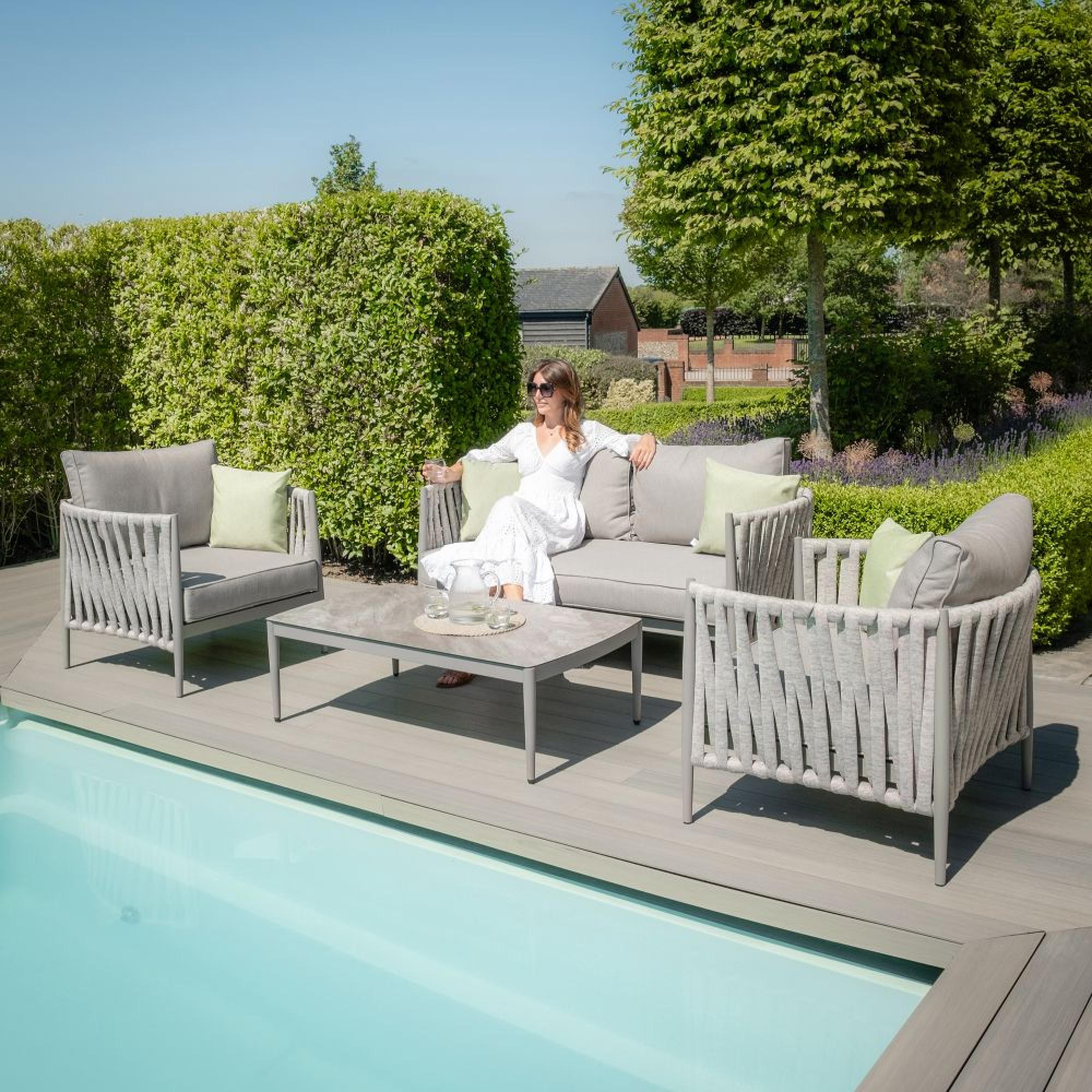 Product photograph of Maze Milan Cool Linen 2 Seat Sofa Set from Choice Furniture Superstore.