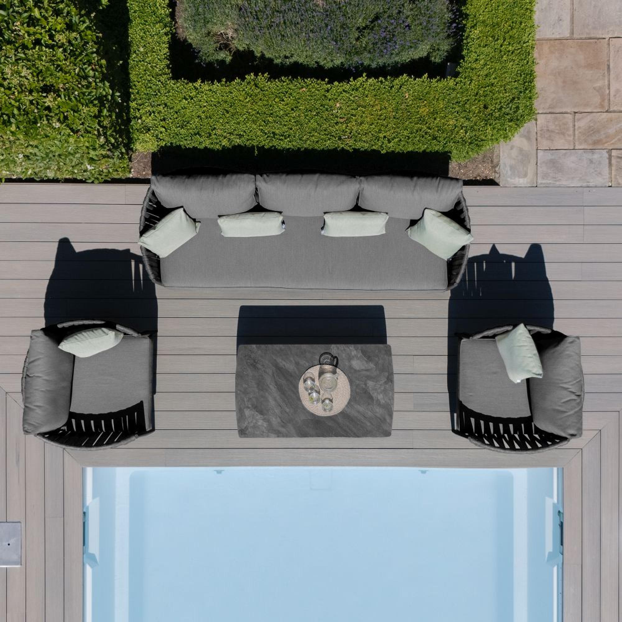 Product photograph of Maze Milan Charcoal 3 Seat Sofa Set from Choice Furniture Superstore.