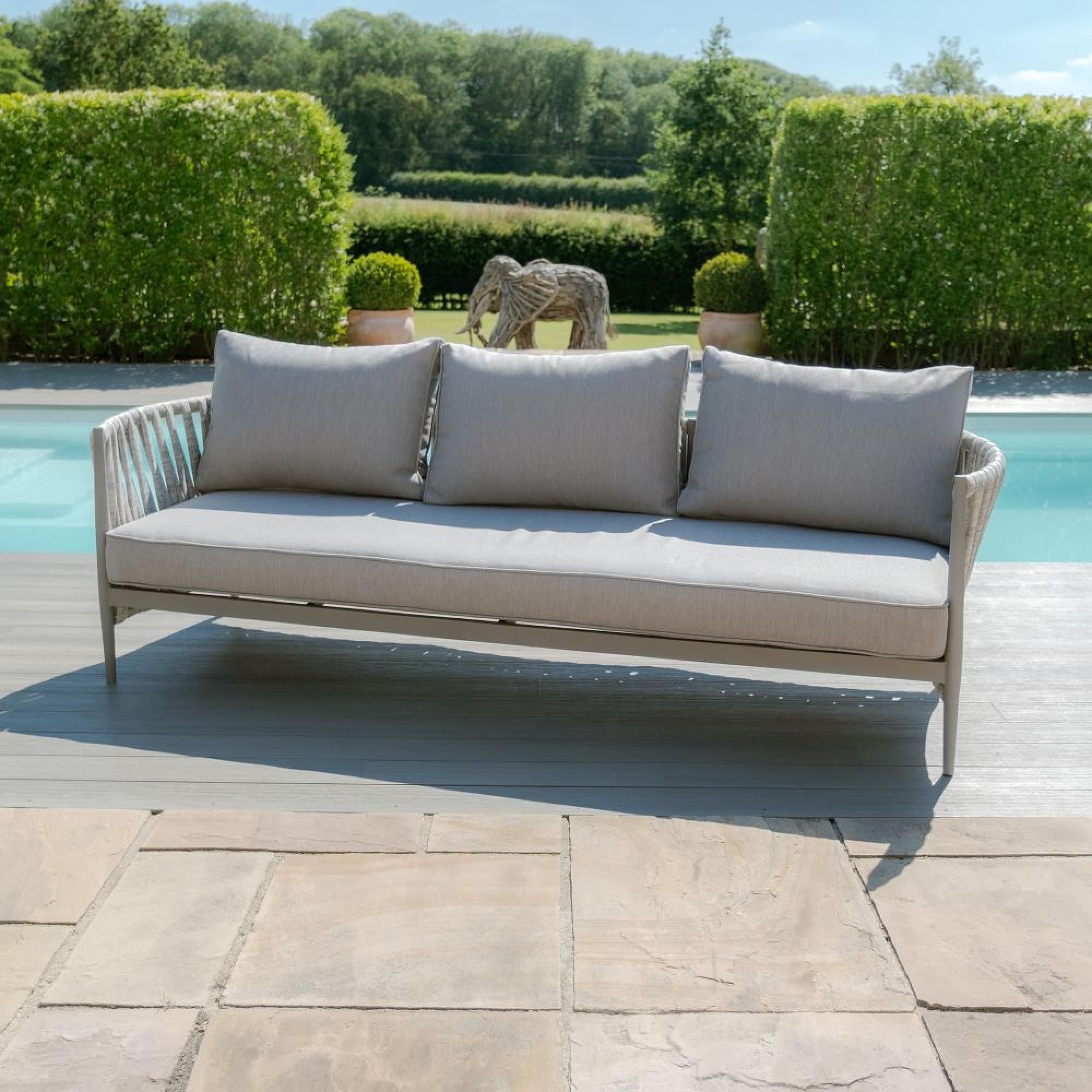 Product photograph of Maze Milan Cool Linen 3 Seat Sofa Set from Choice Furniture Superstore.