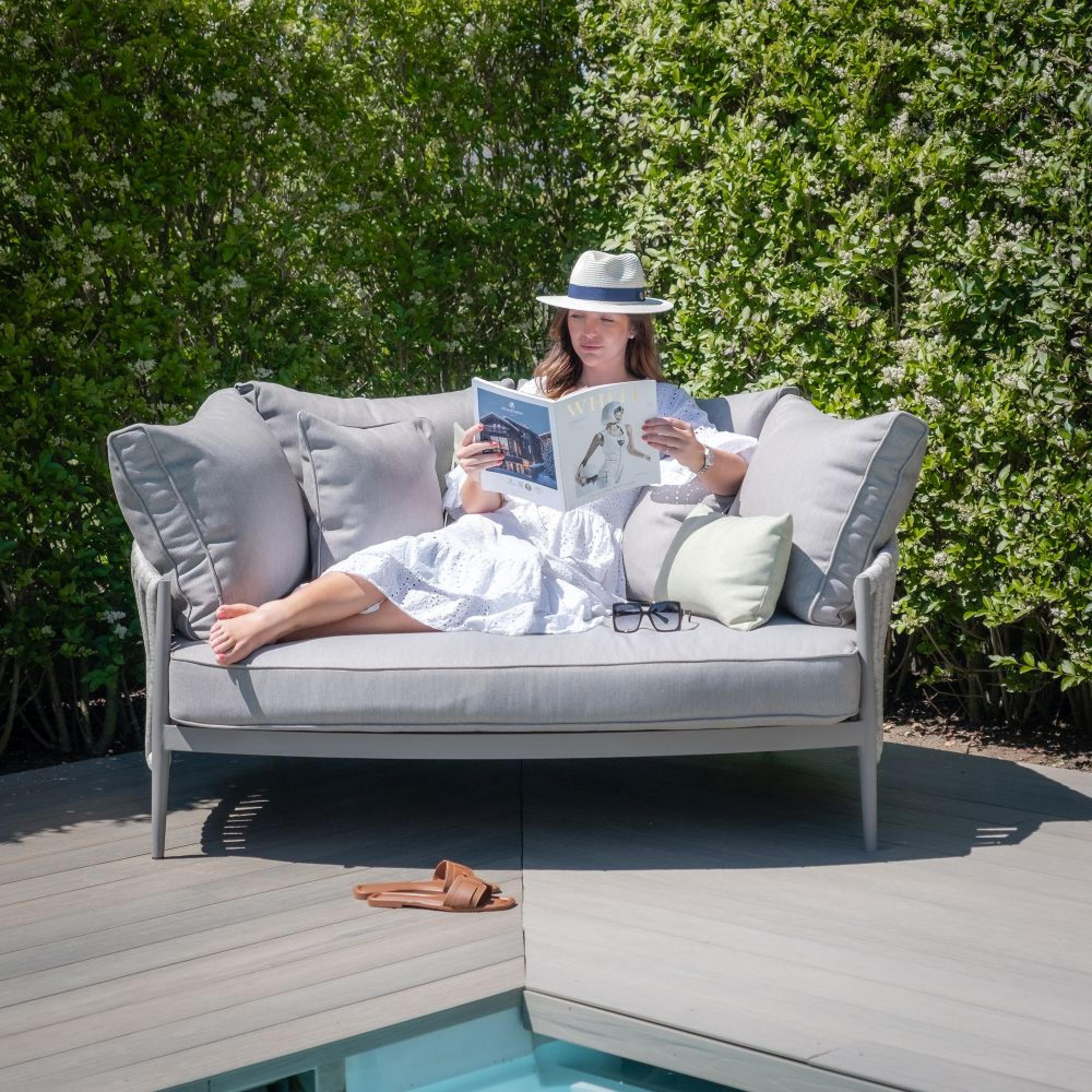 Product photograph of Maze Milan Cool Linen Fabric Daybed from Choice Furniture Superstore.