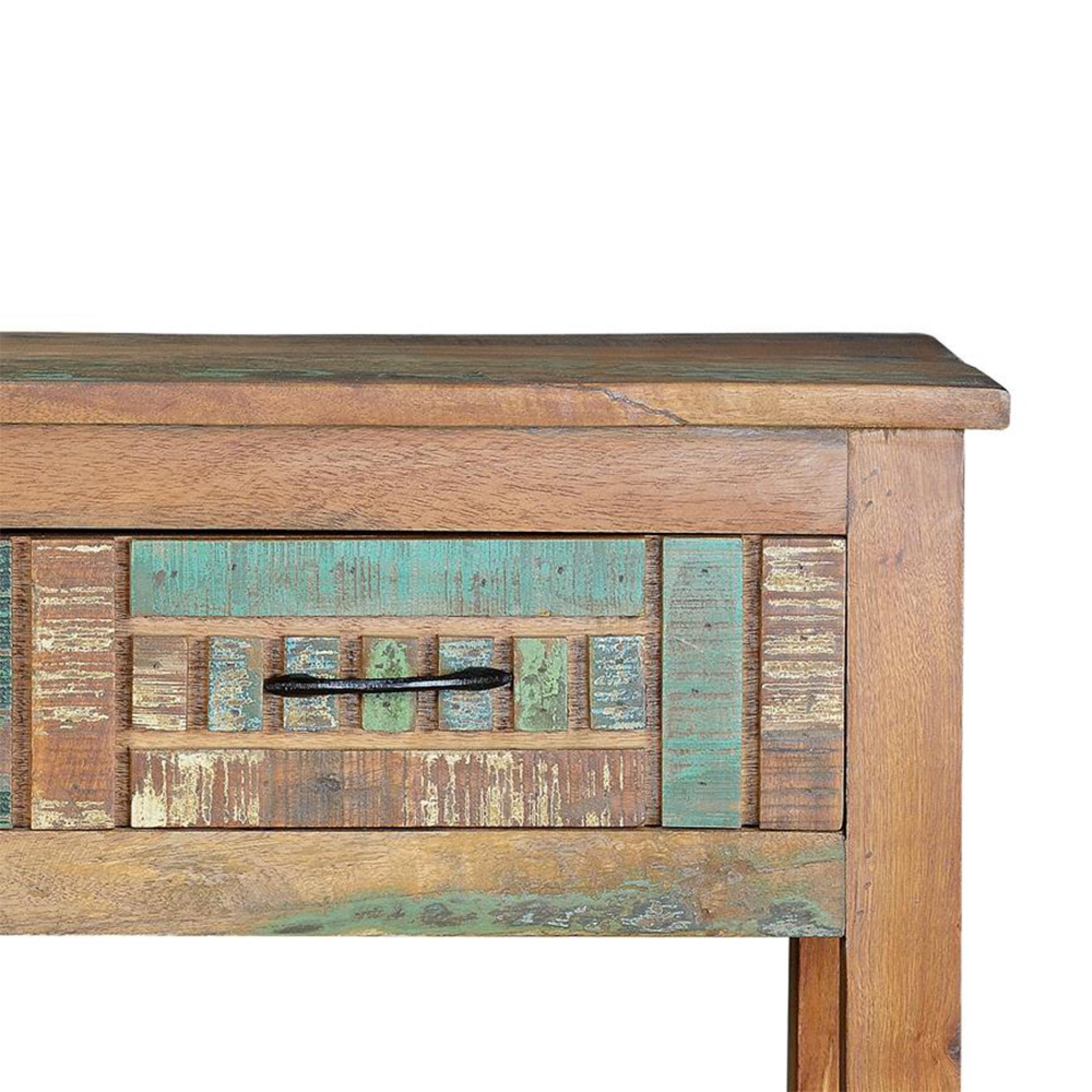 Product photograph of Zangird Recycled Wood 2 Drawer Console Table from Choice Furniture Superstore.
