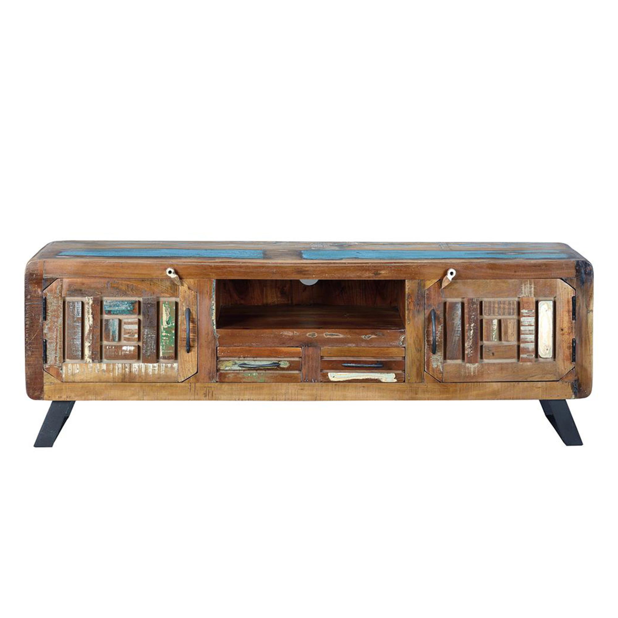 Product photograph of Zangird Recycled Wood Storage Tv Unit from Choice Furniture Superstore.