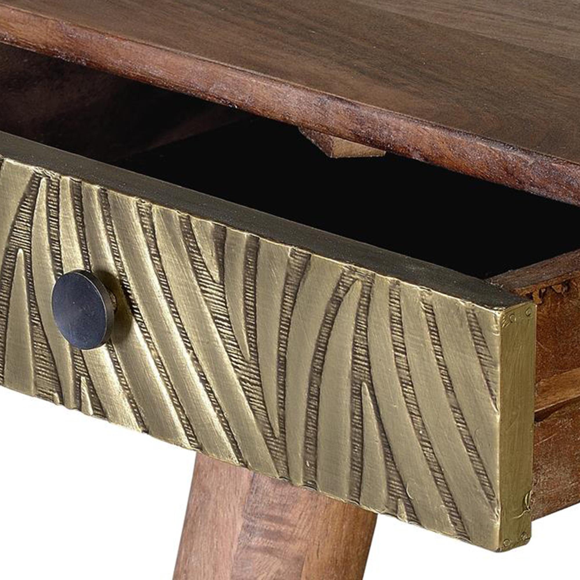 Product photograph of Hamlin Mango Wood 2 Drawer Desk from Choice Furniture Superstore.