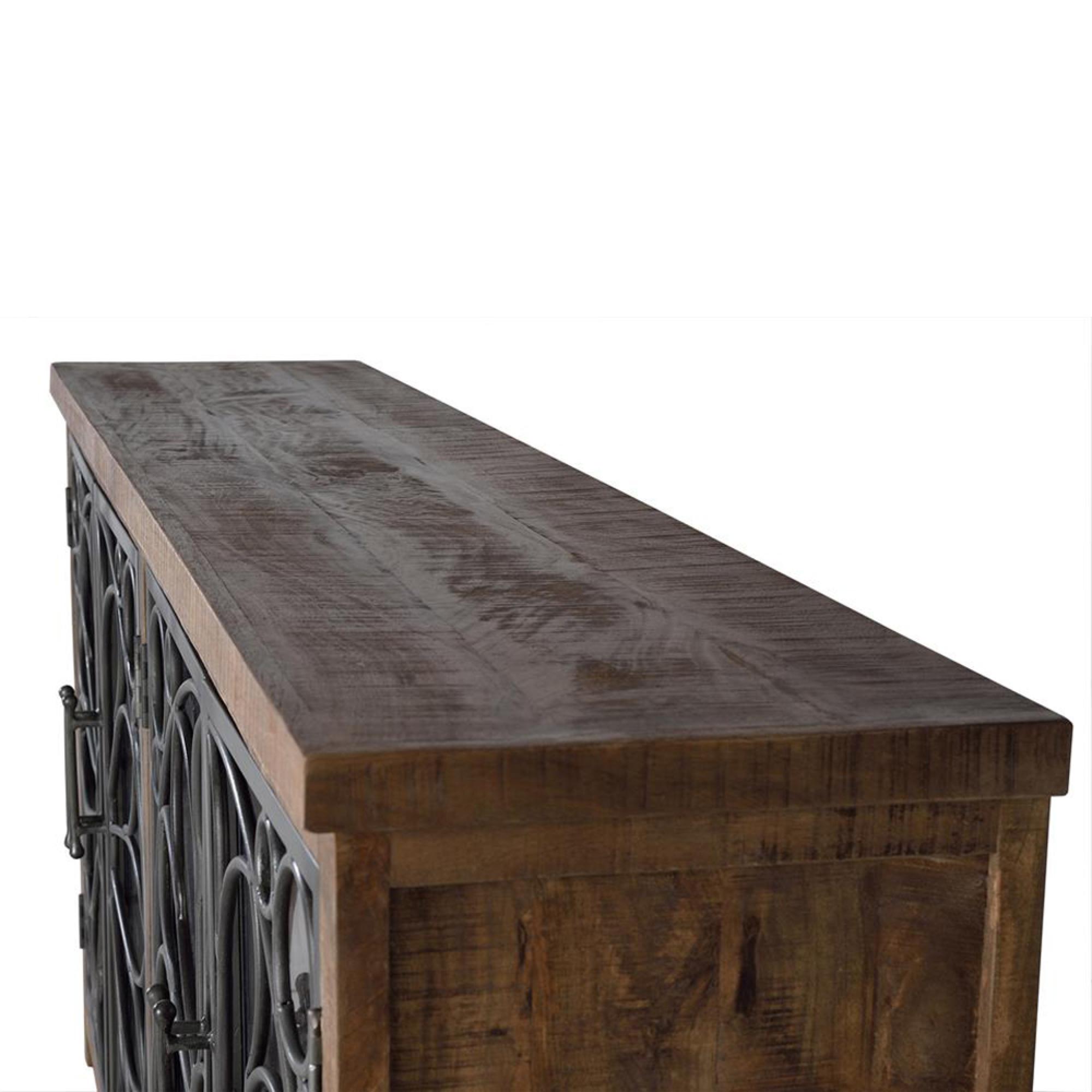Product photograph of Hopkins Mango Wood Extra Large 4 Door Sideboard - 190cm from Choice Furniture Superstore.