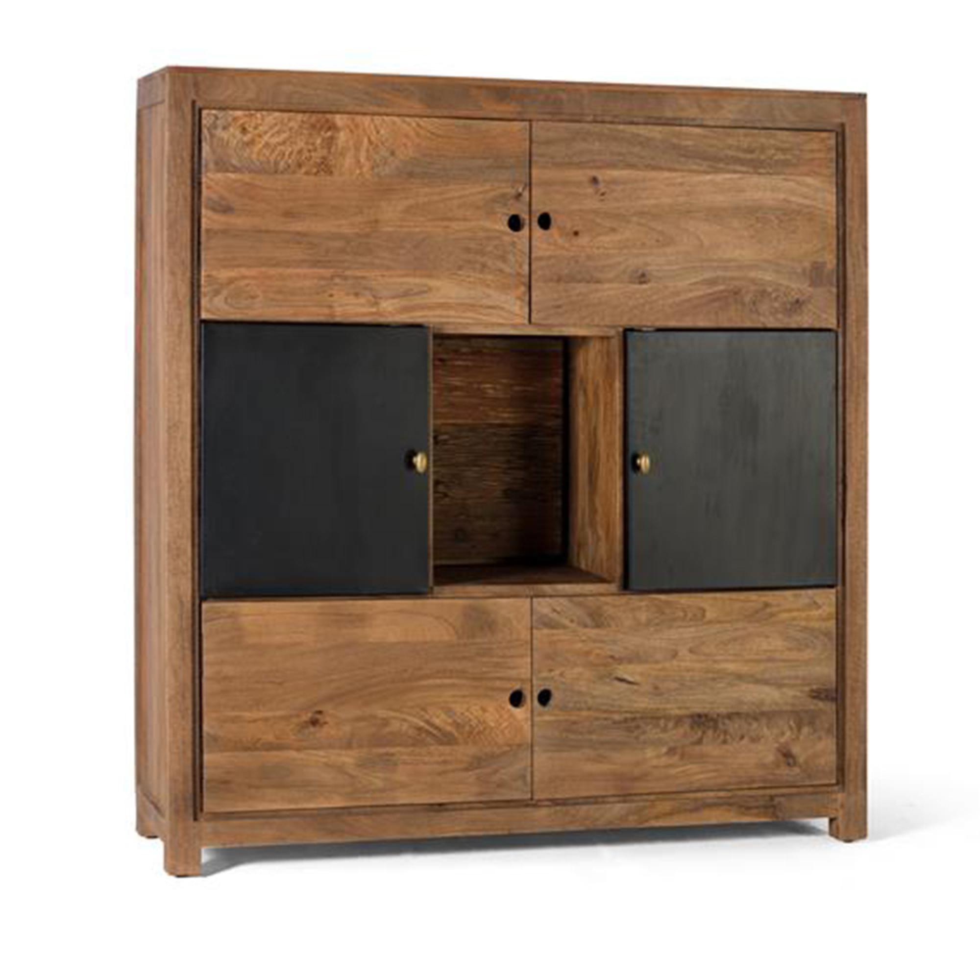 Product photograph of Kiester Mango Wood 6 Door Hall Cabinet from Choice Furniture Superstore.